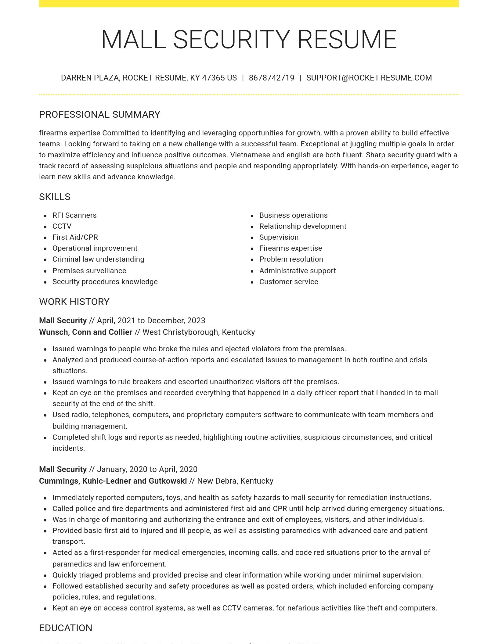 Grand resume template