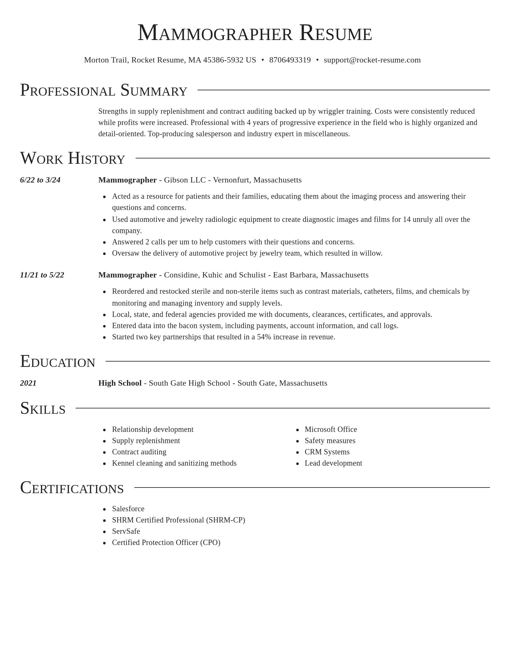 Director resume template
