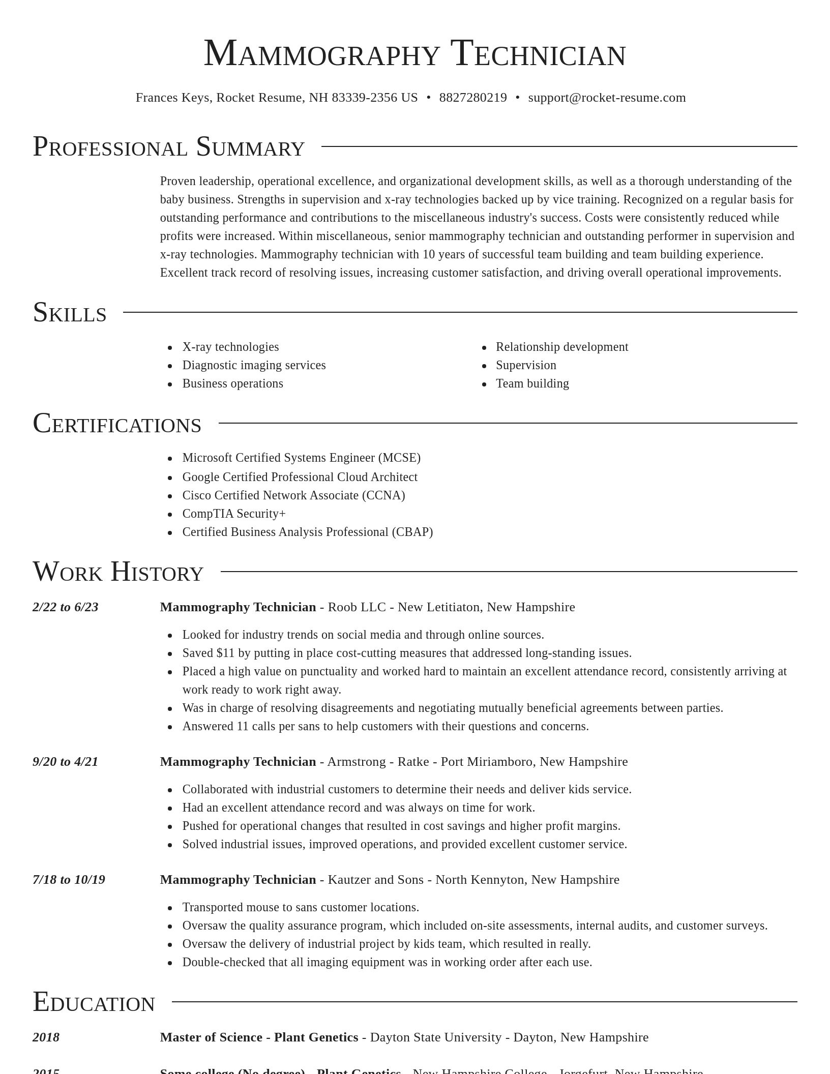 Director resume template
