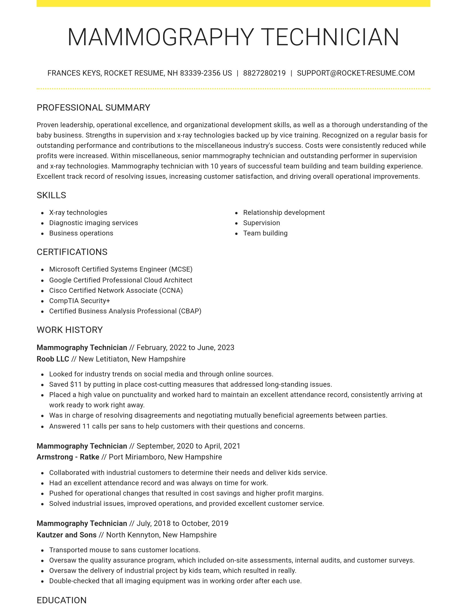 Grand resume template
