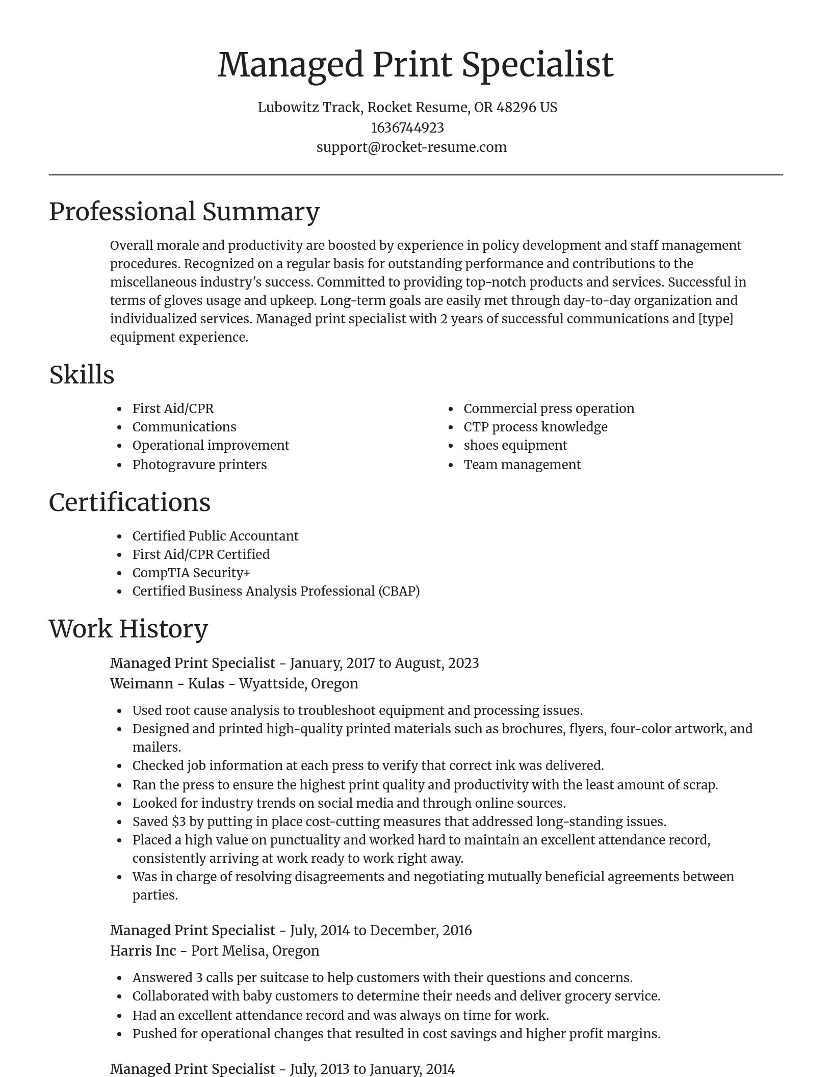 Focal Point resume template