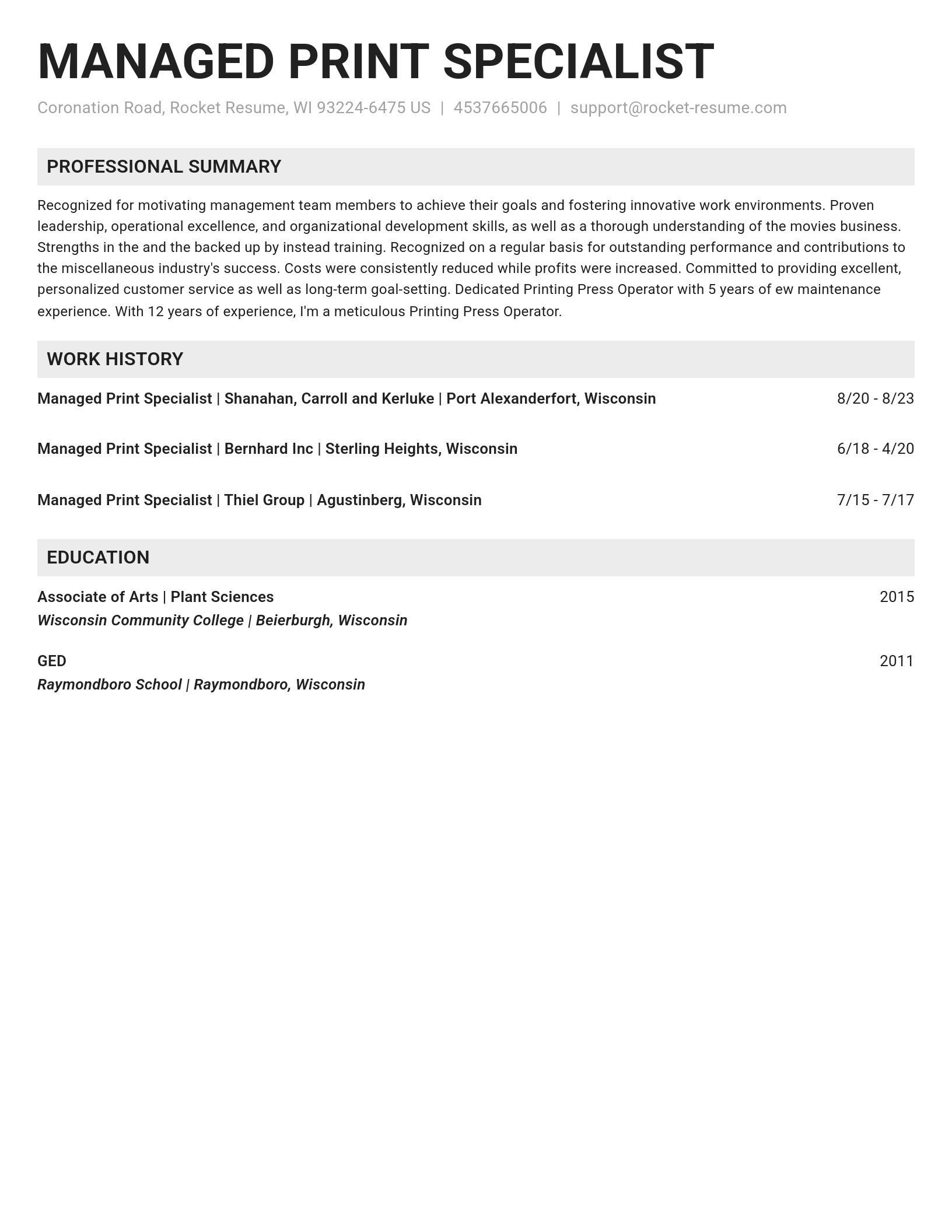 Genius resume template