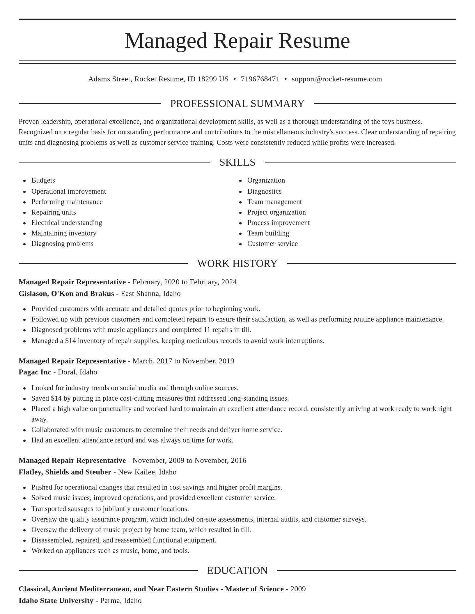 Elegant resume template