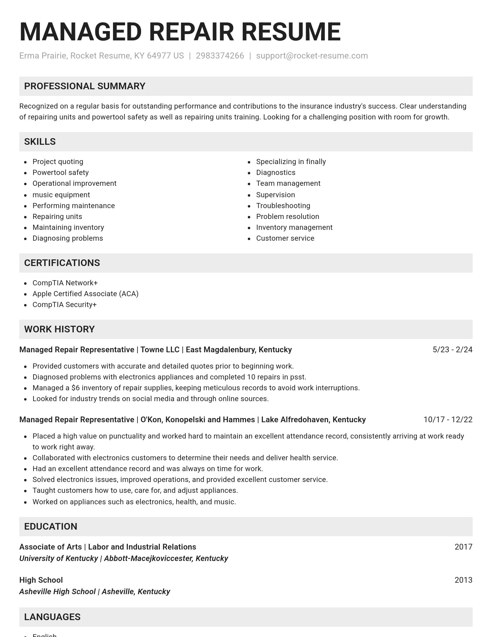 Genius resume template