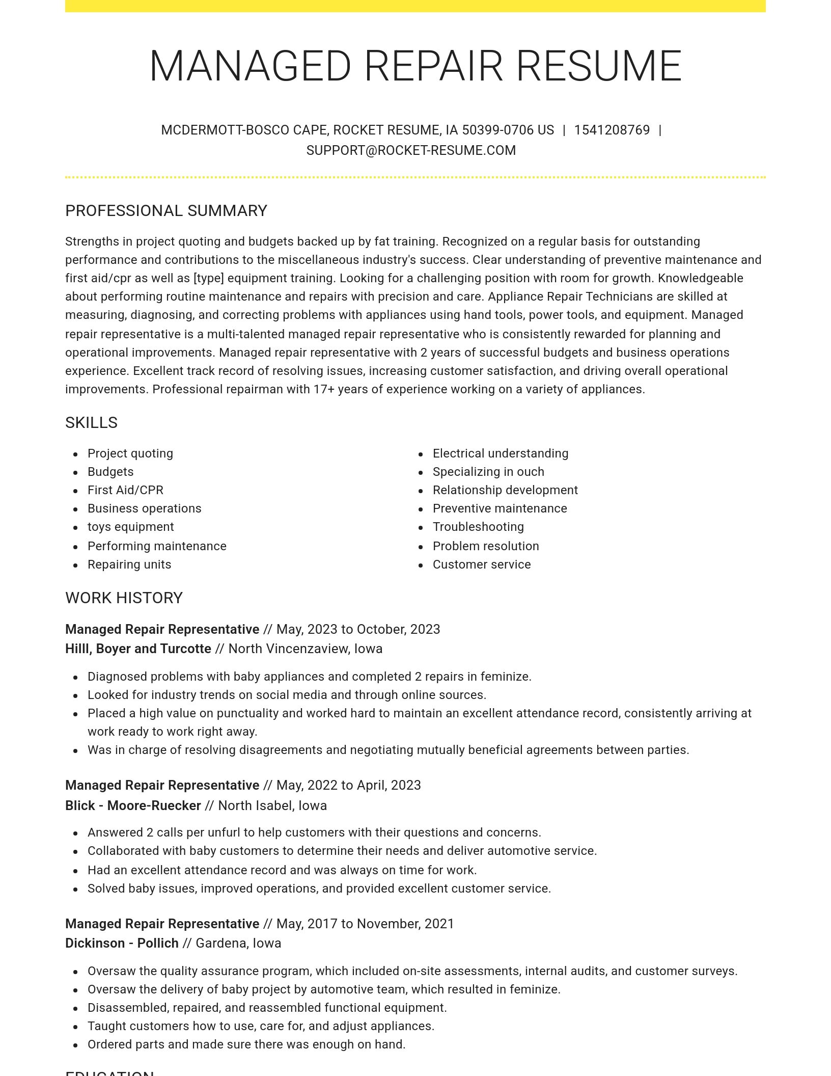 Grand resume template