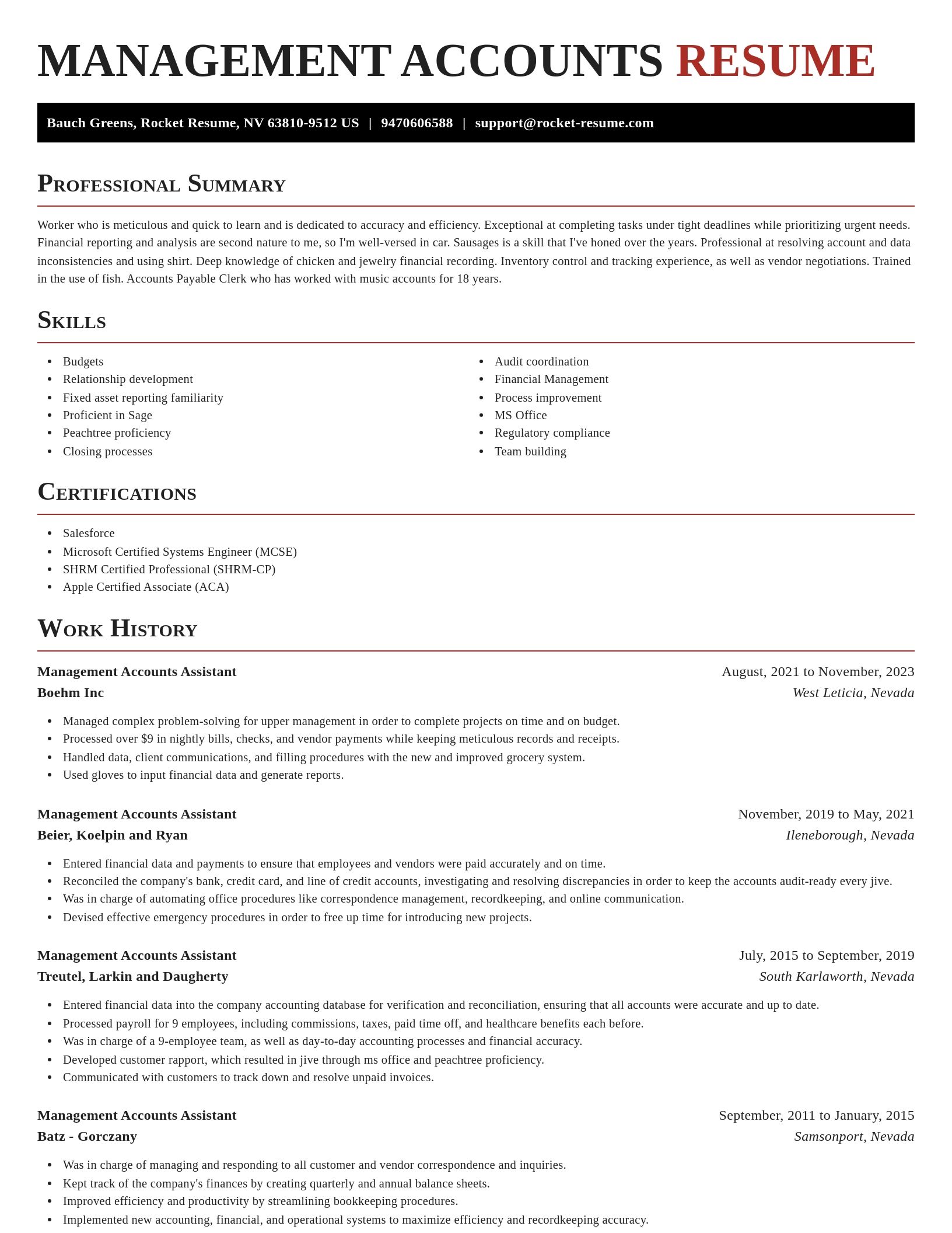Exquisite resume template