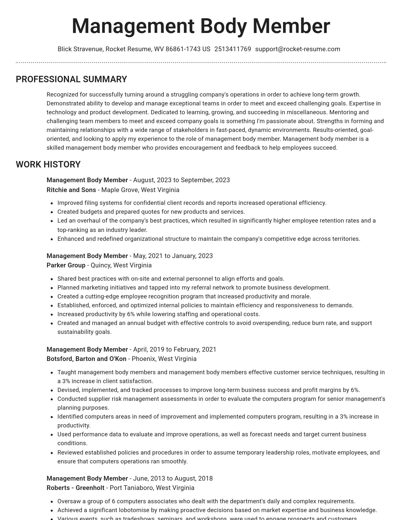 Brilliant resume template