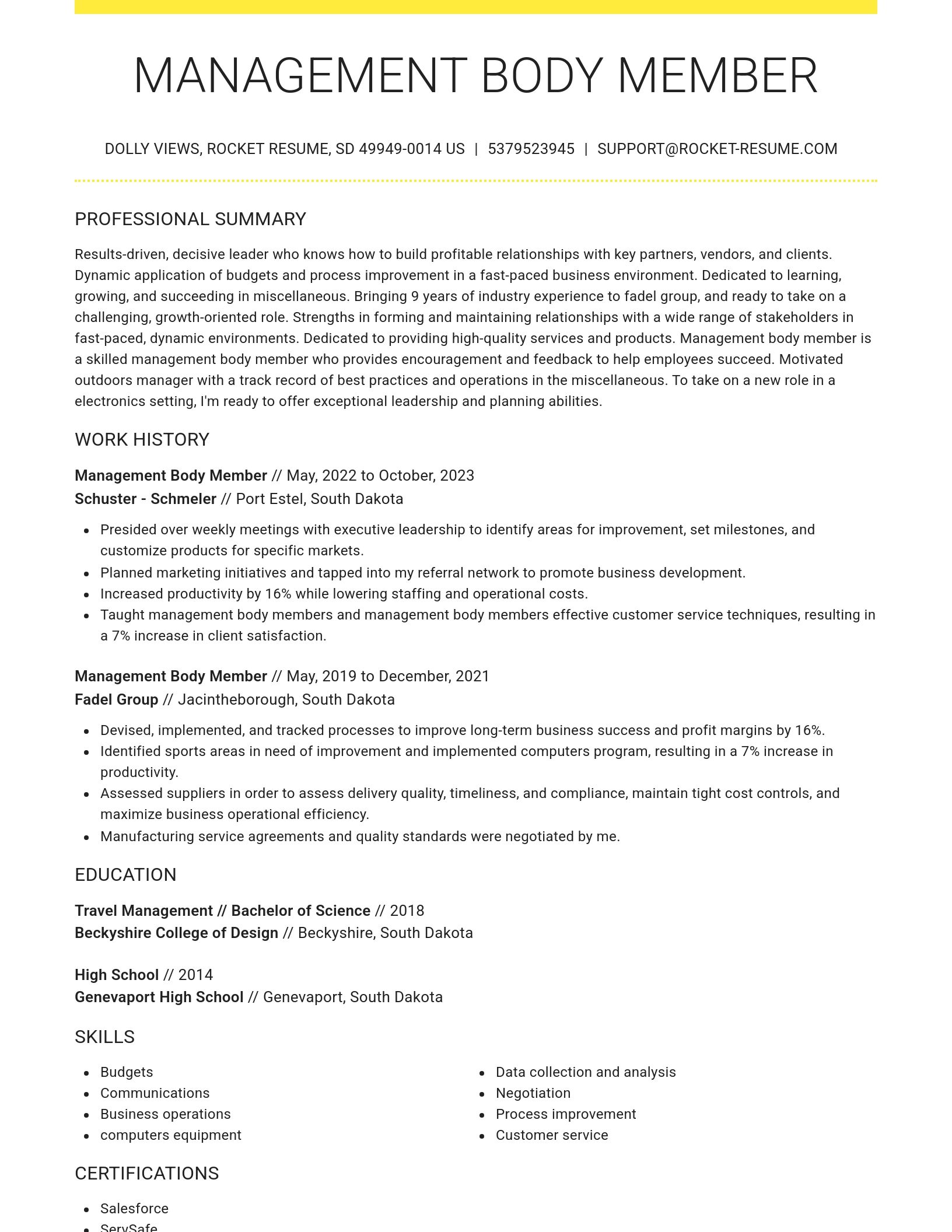 Grand resume template