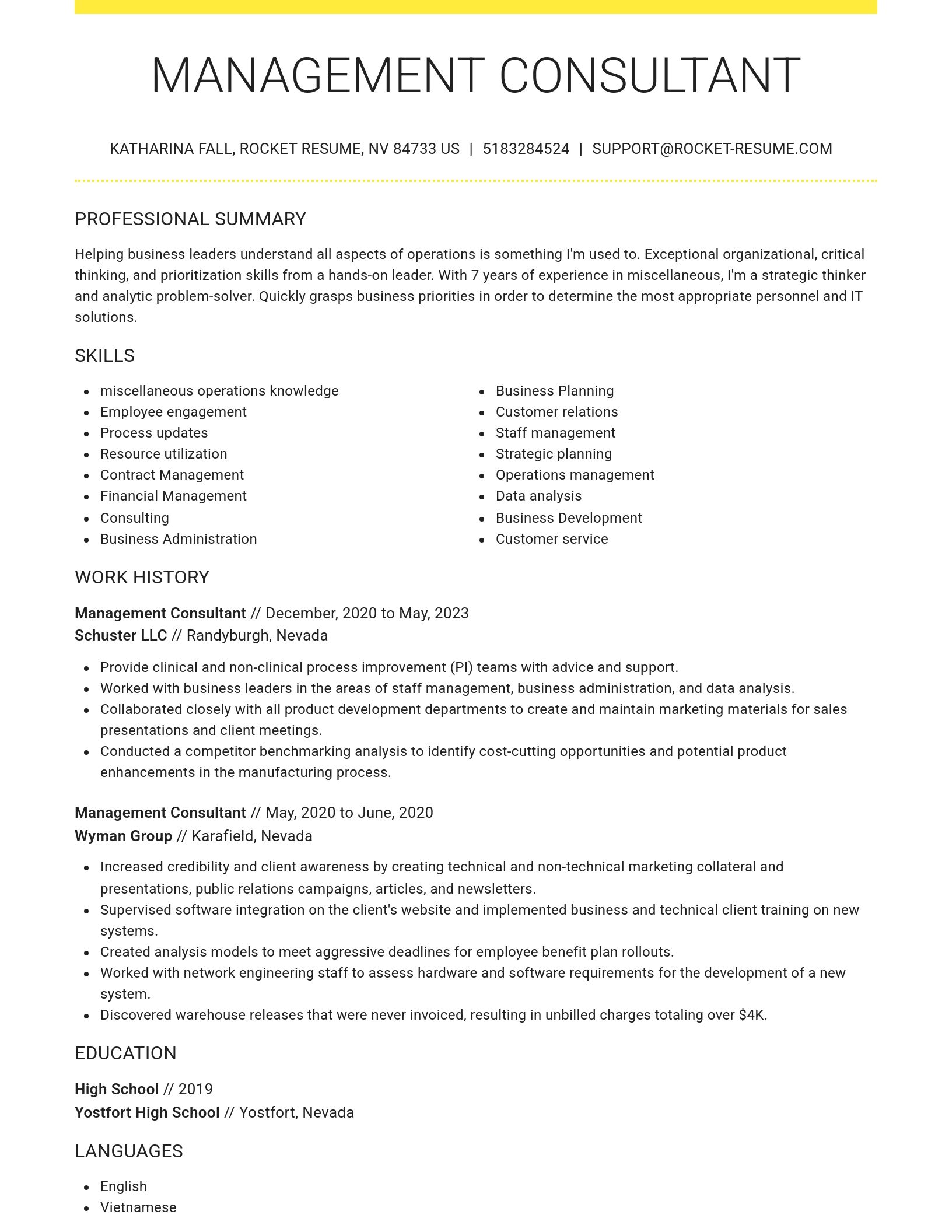 Grand resume template