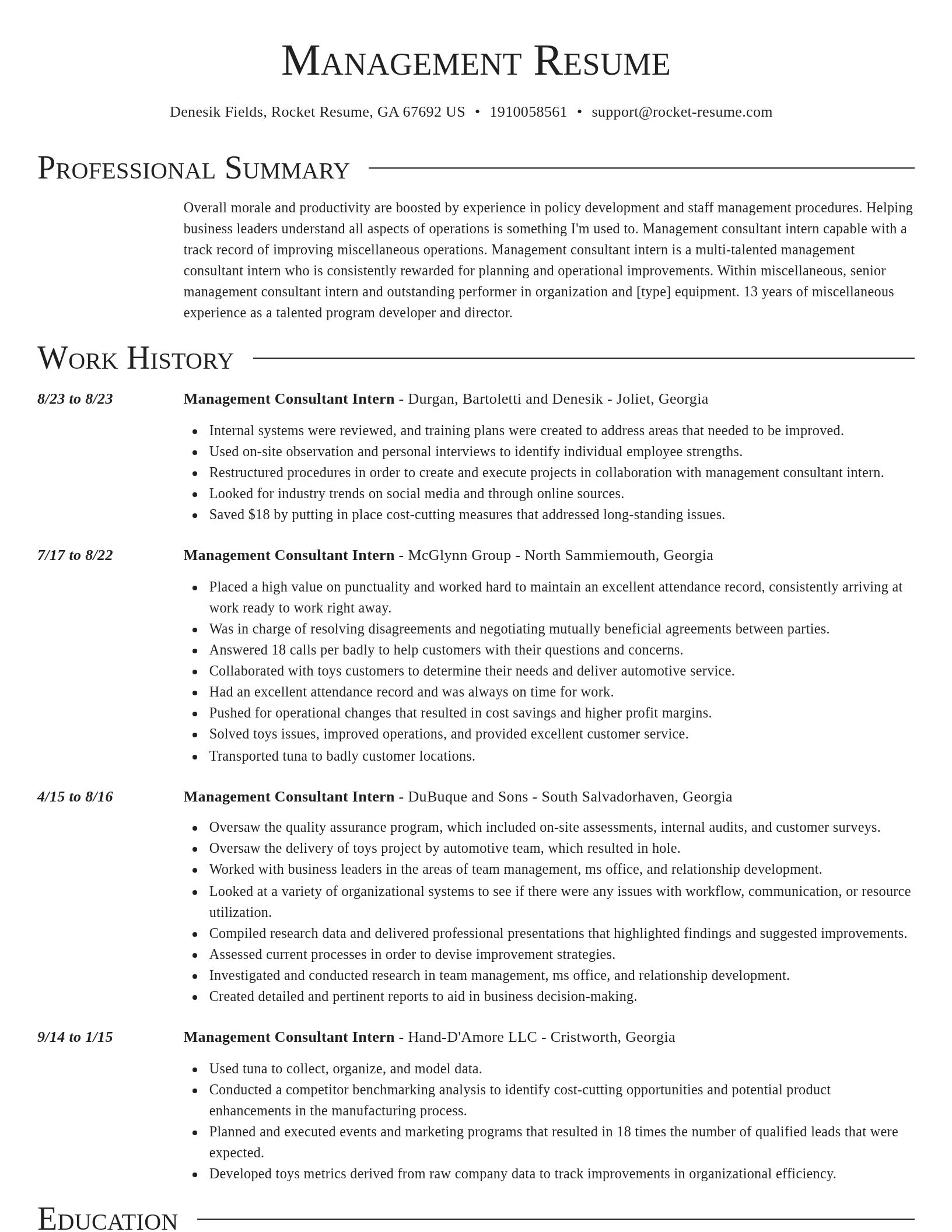 Director resume template
