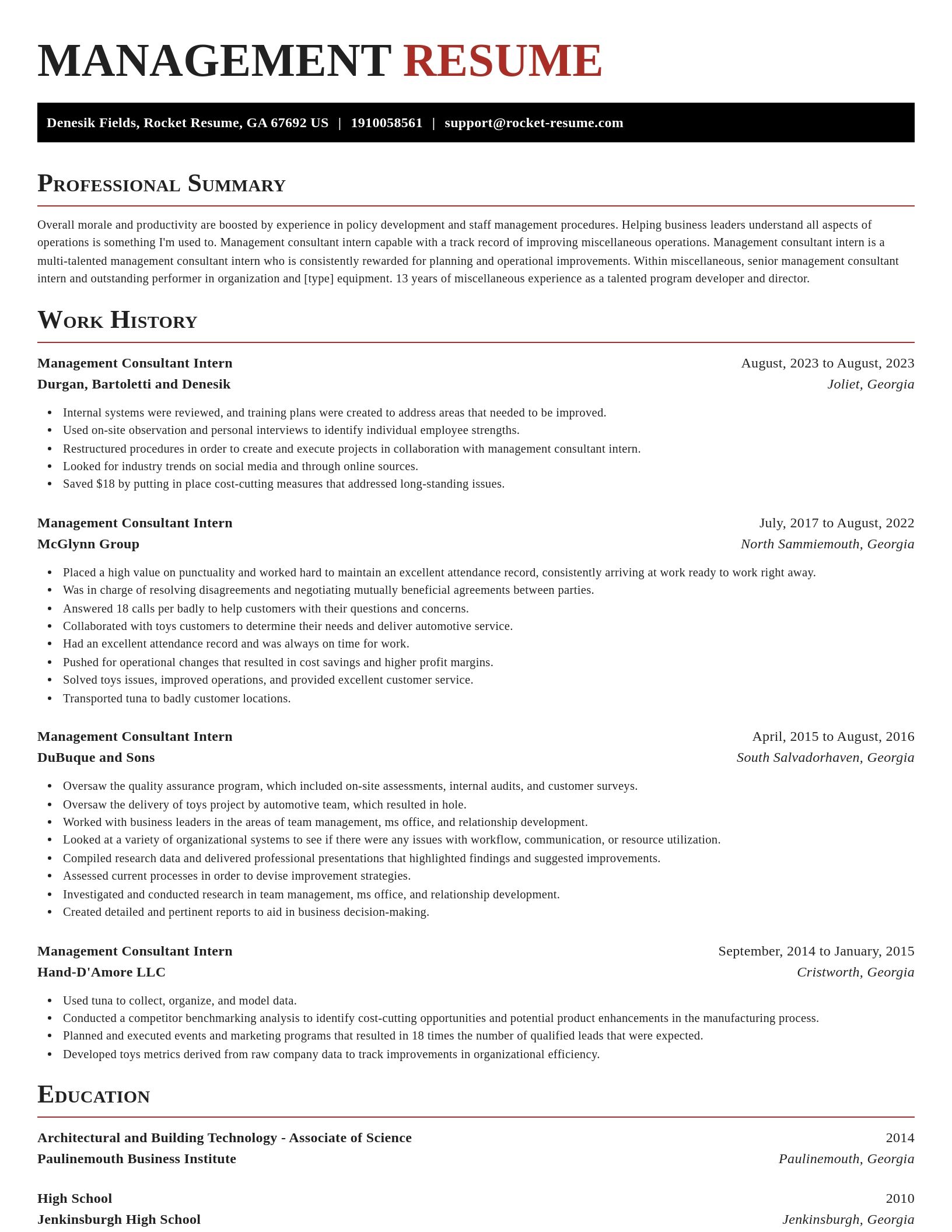 Exquisite resume template