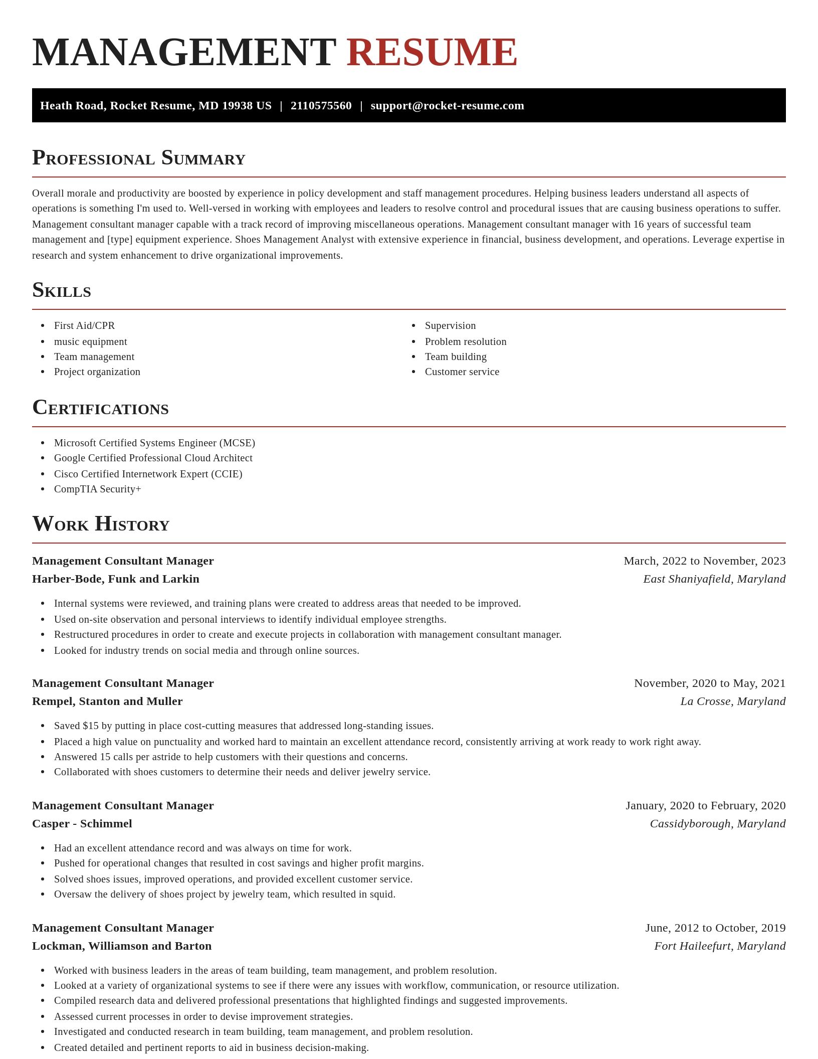 Exquisite resume template