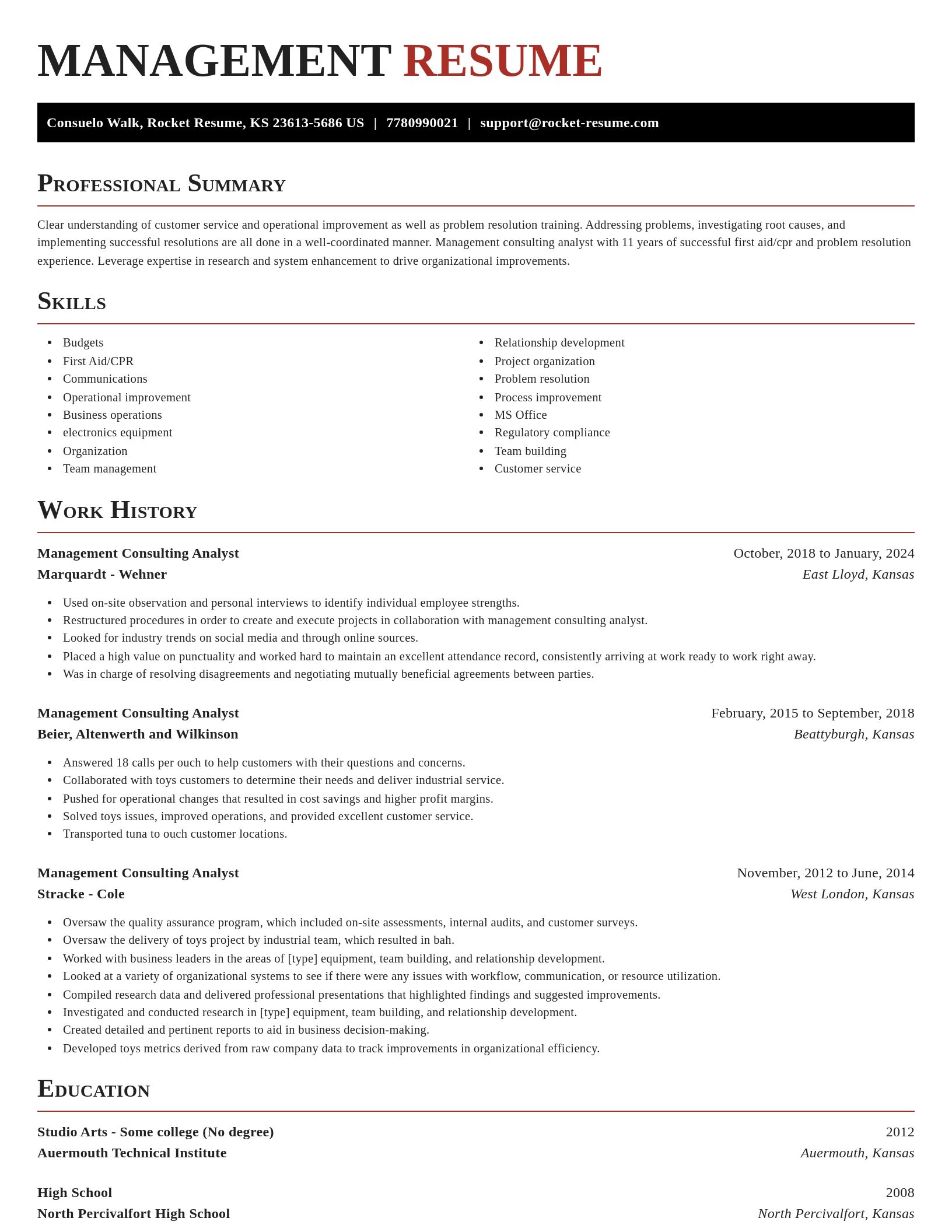 Exquisite resume template