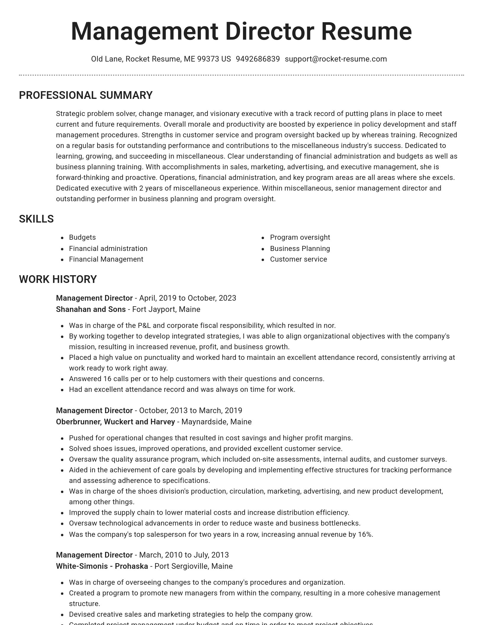 Brilliant resume template