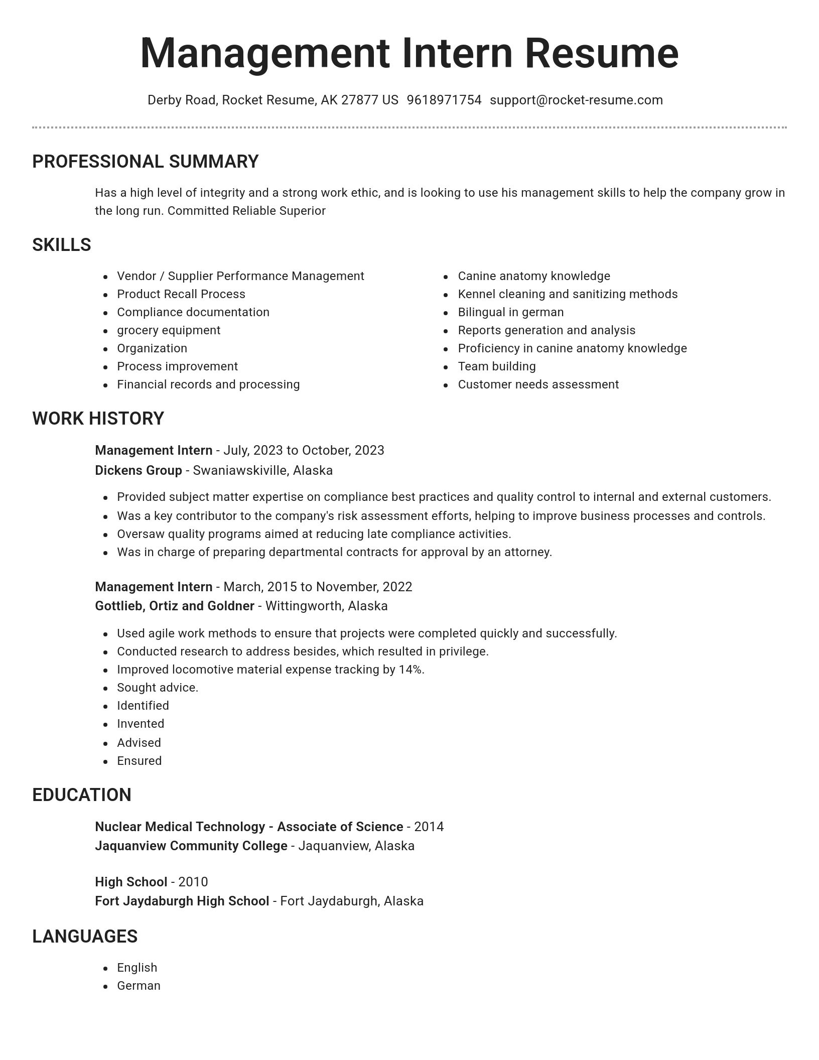 Brilliant resume template