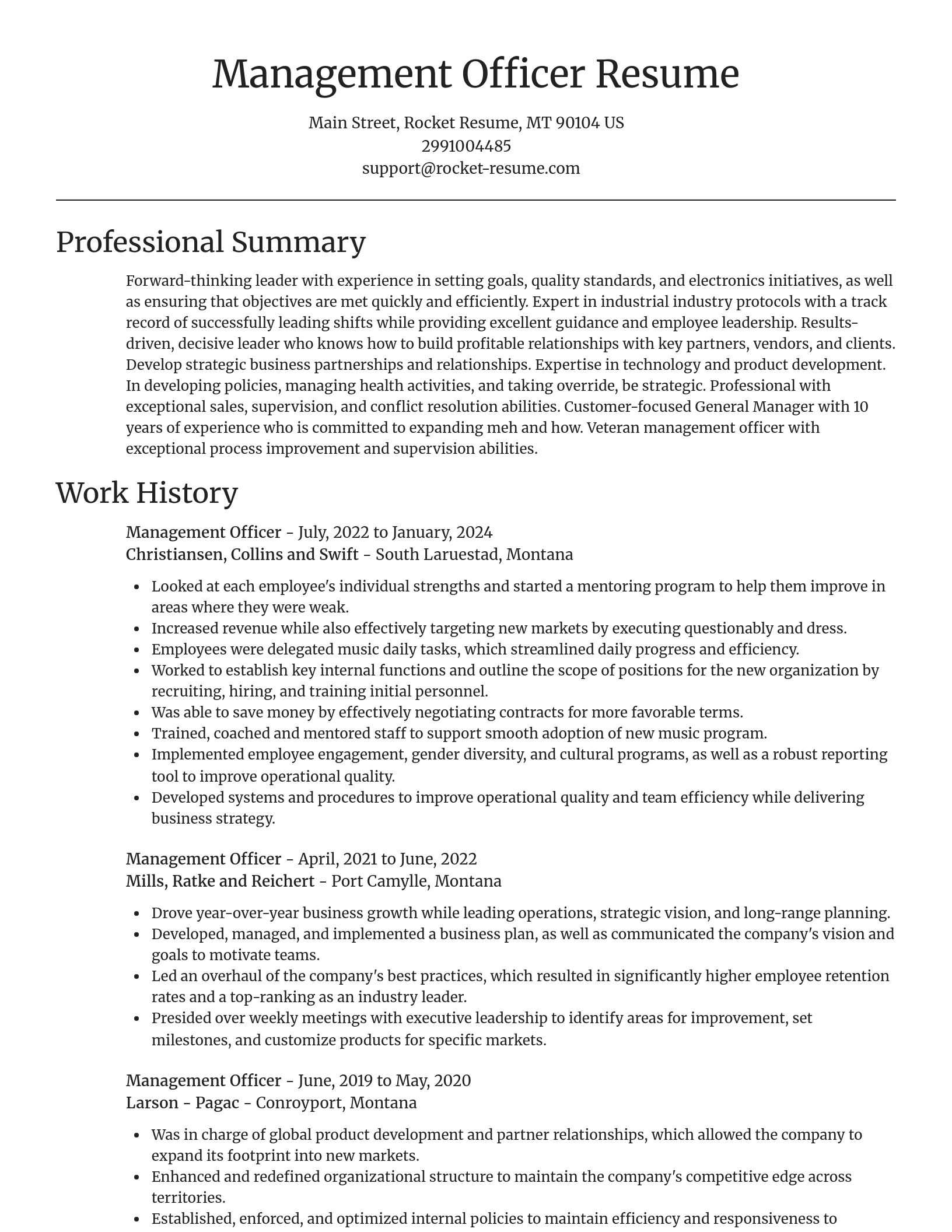 Focal Point resume template