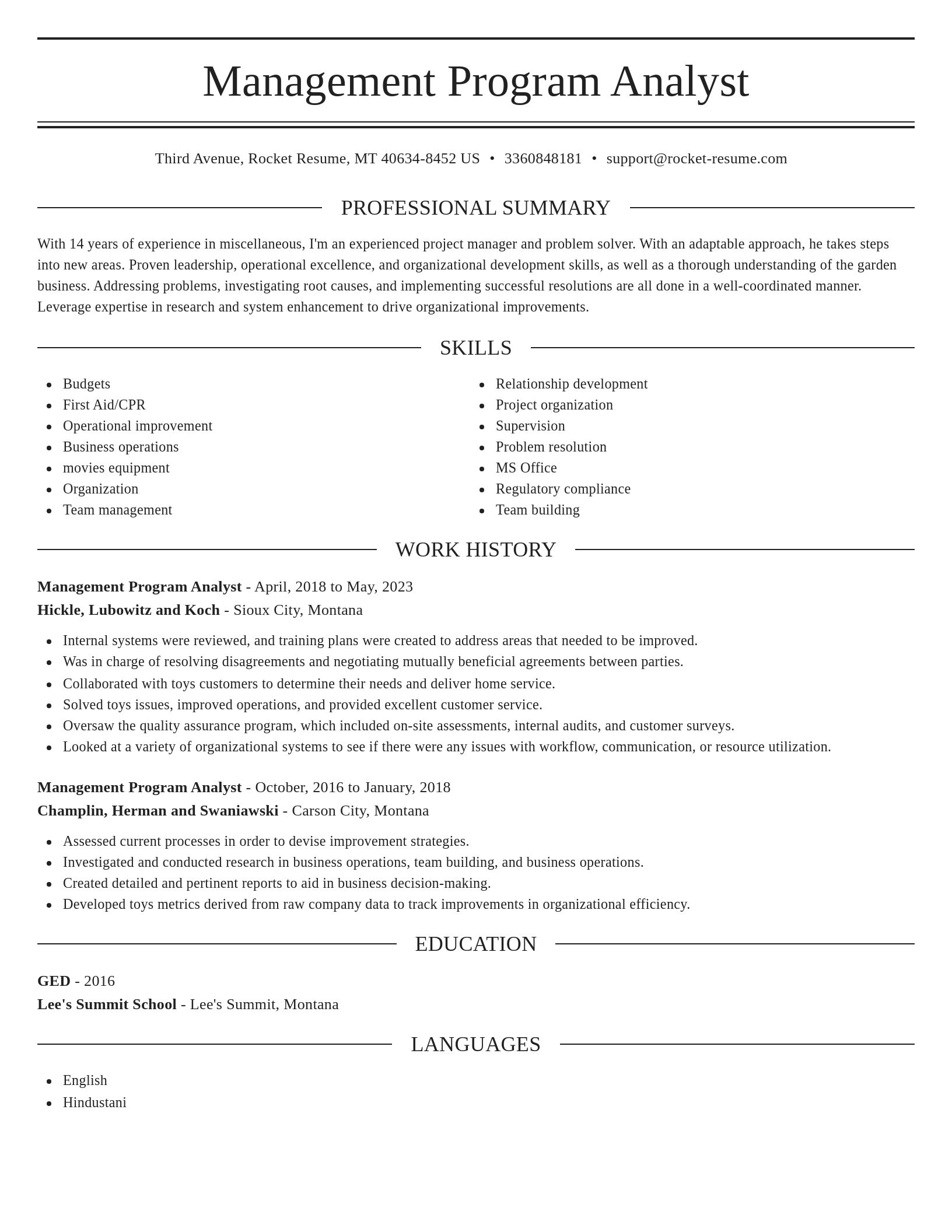 Elegant resume template