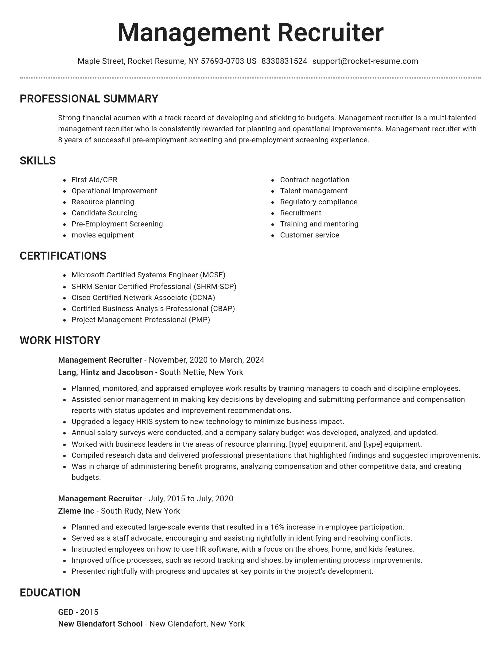 Brilliant resume template