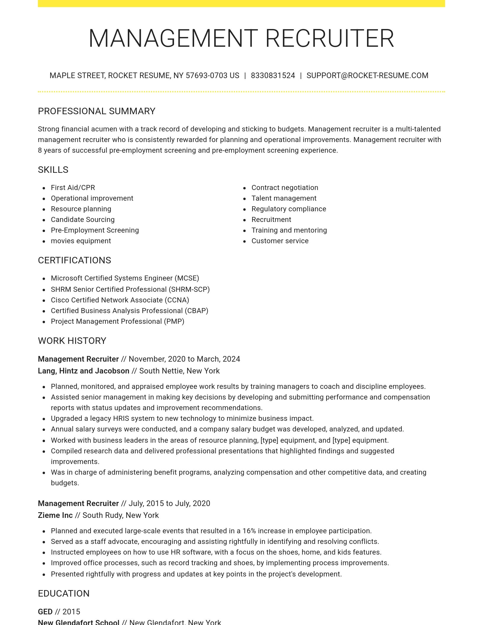 Grand resume template