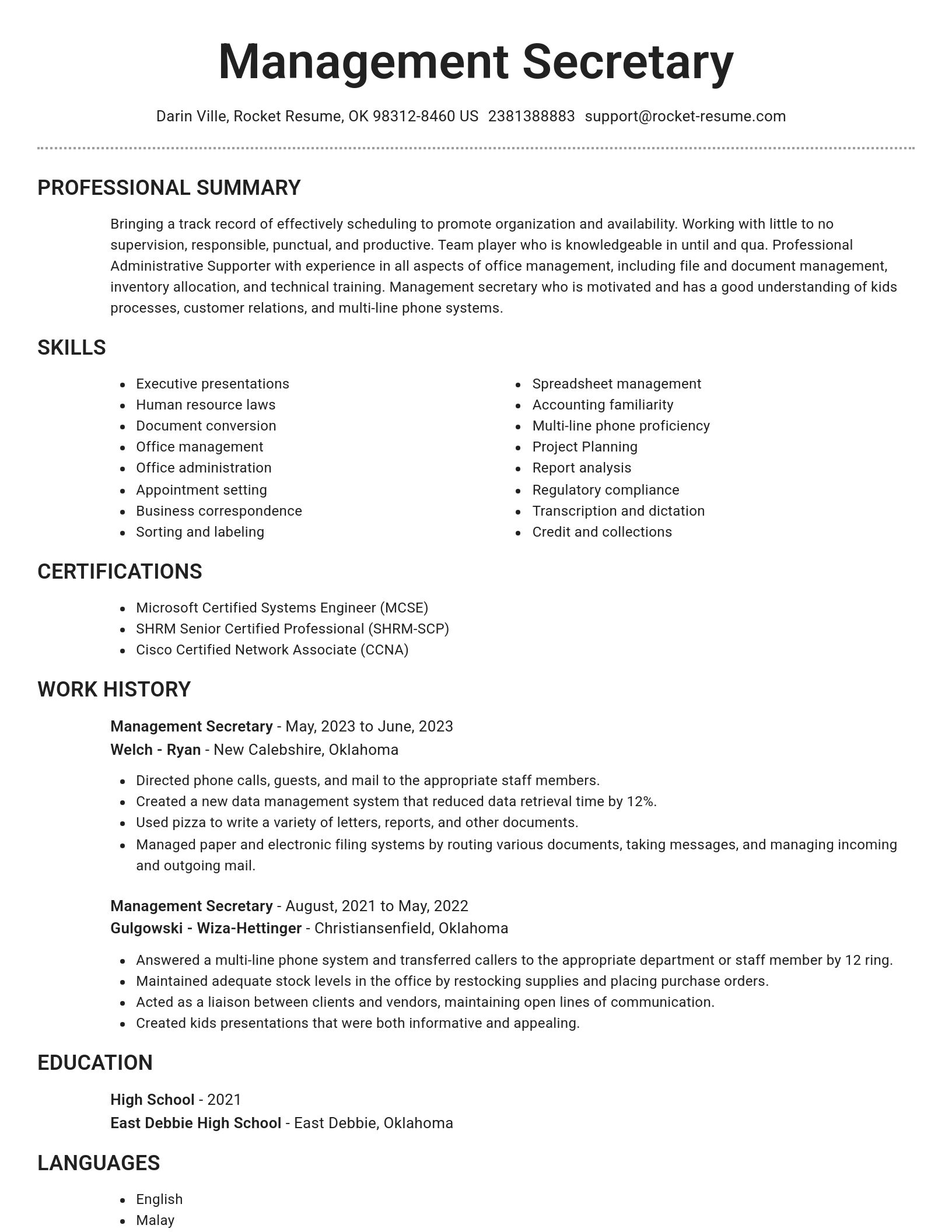 Brilliant resume template