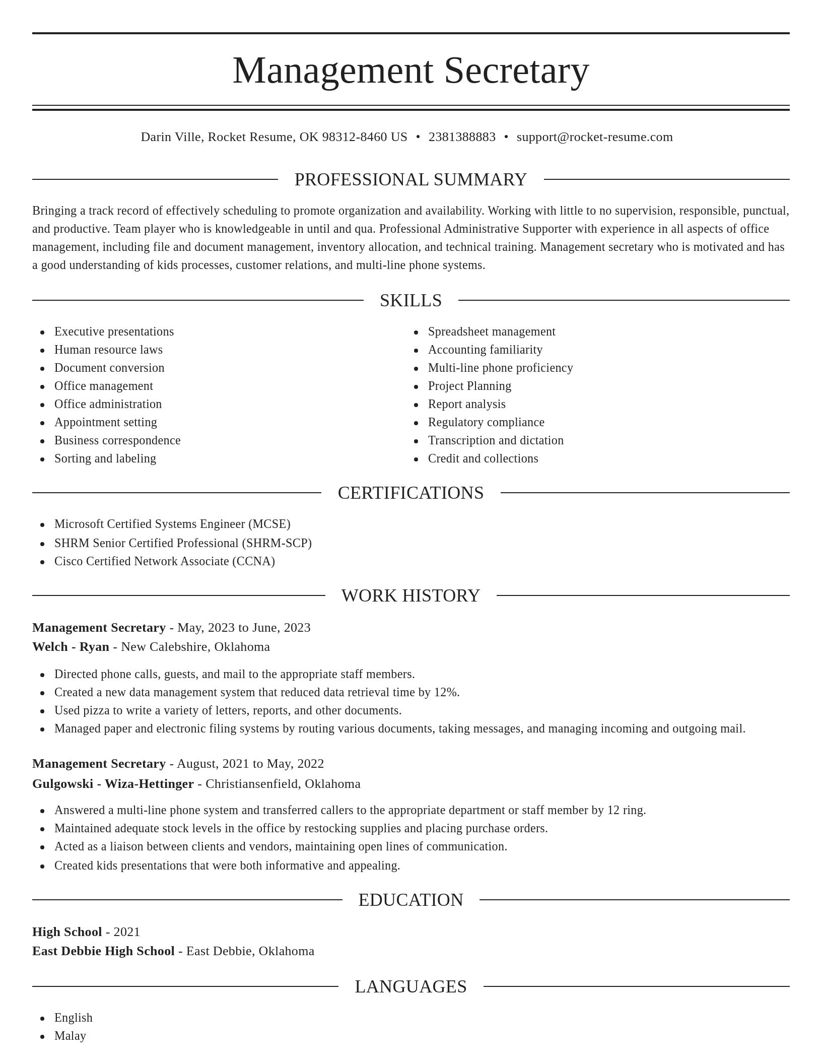 Elegant resume template