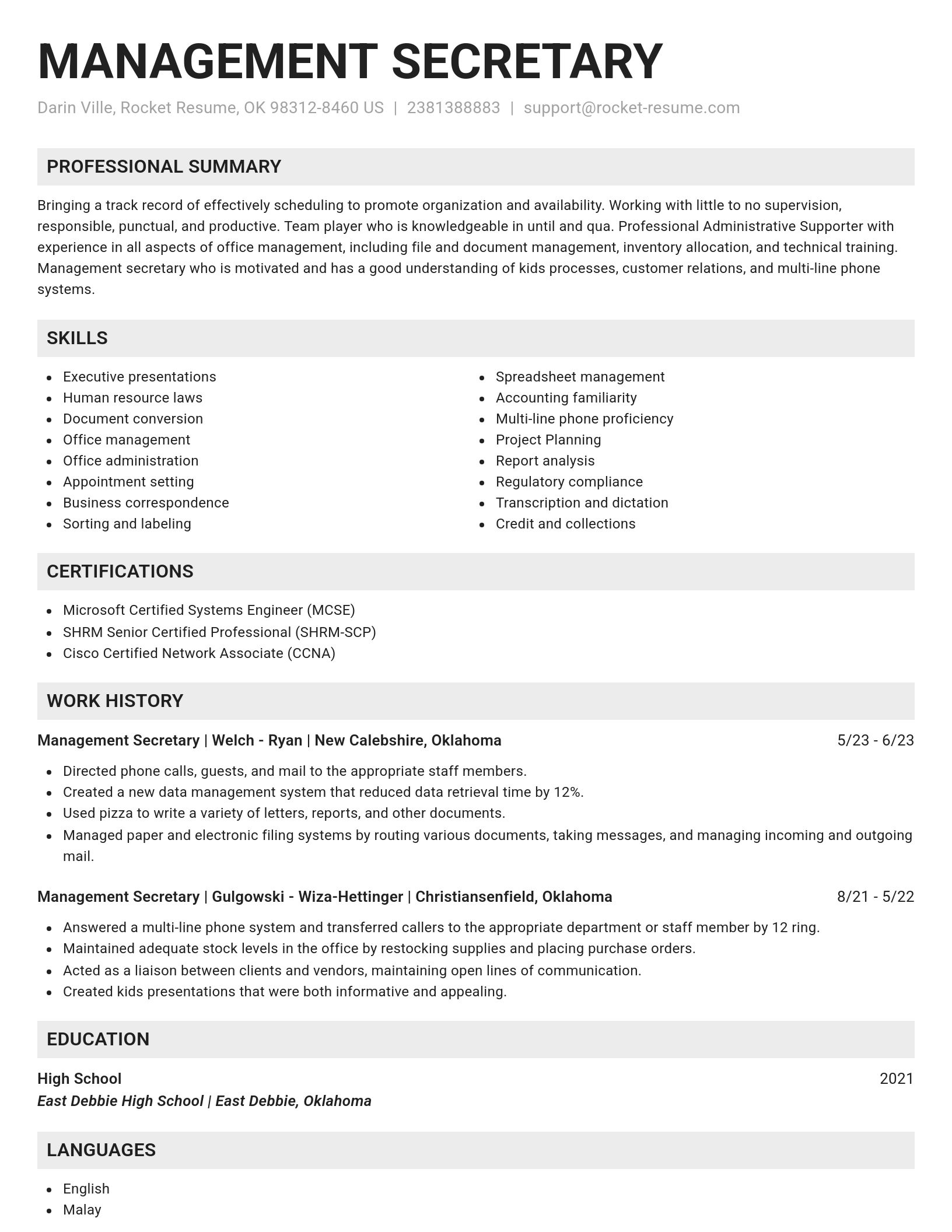 Genius resume template