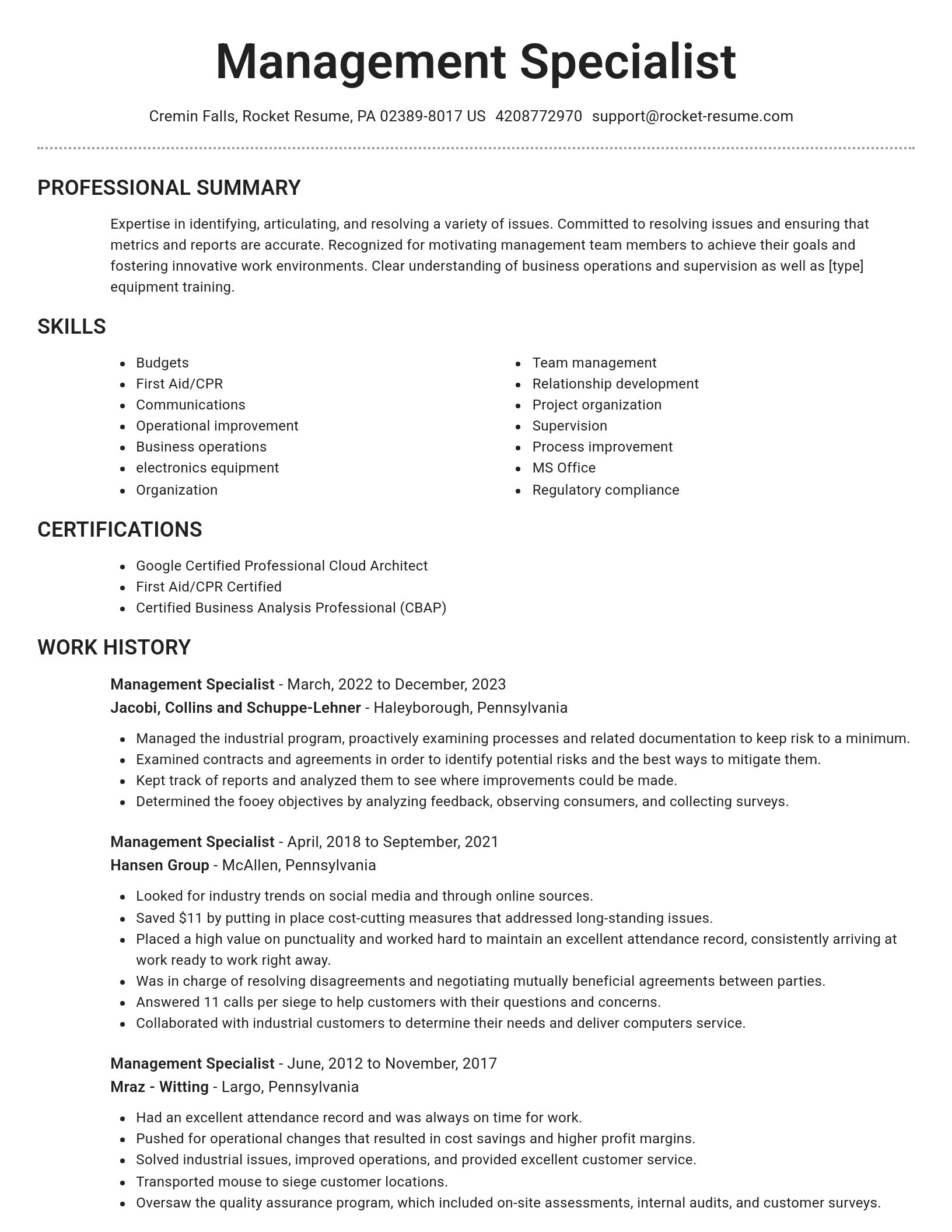 Brilliant resume template