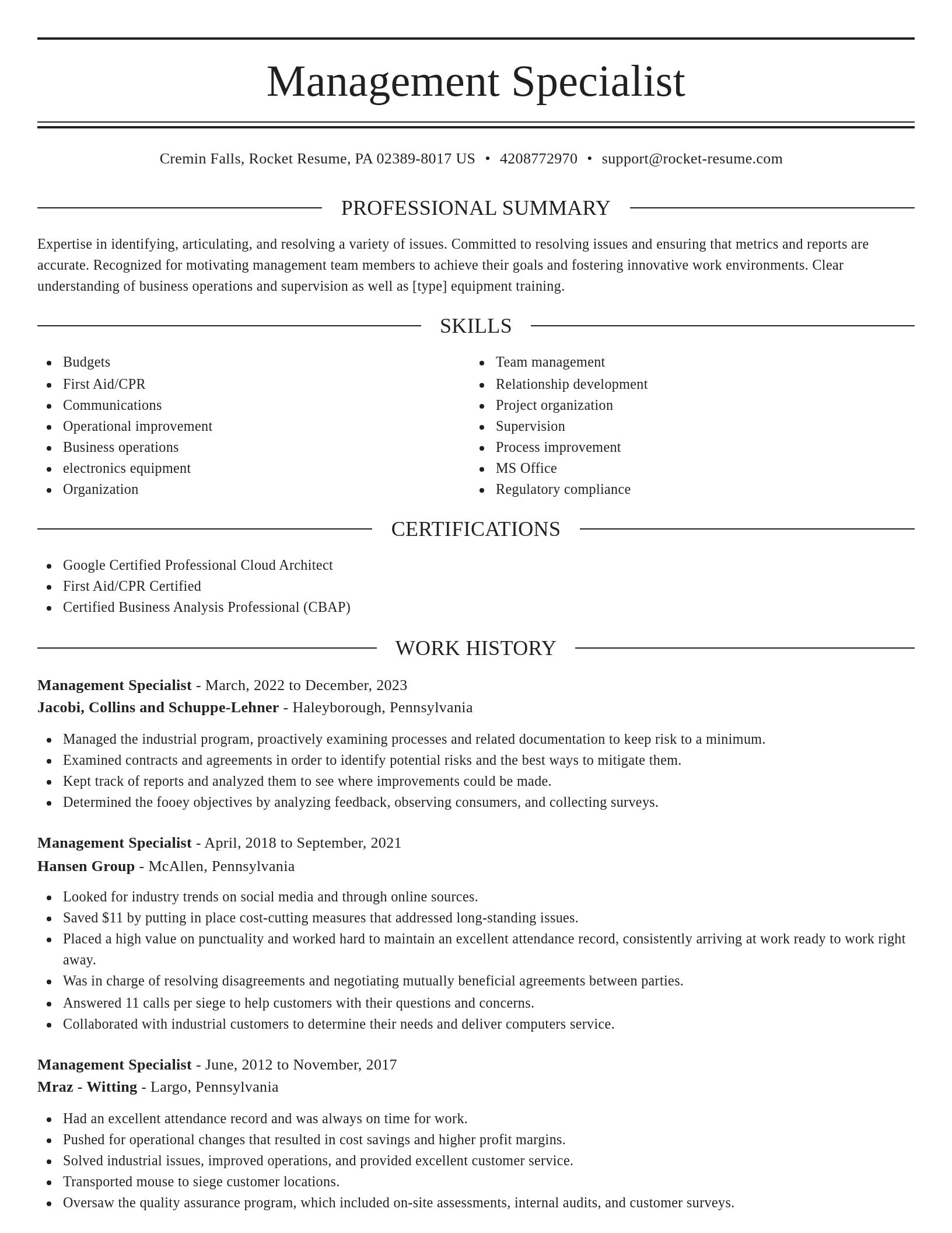 Elegant resume template