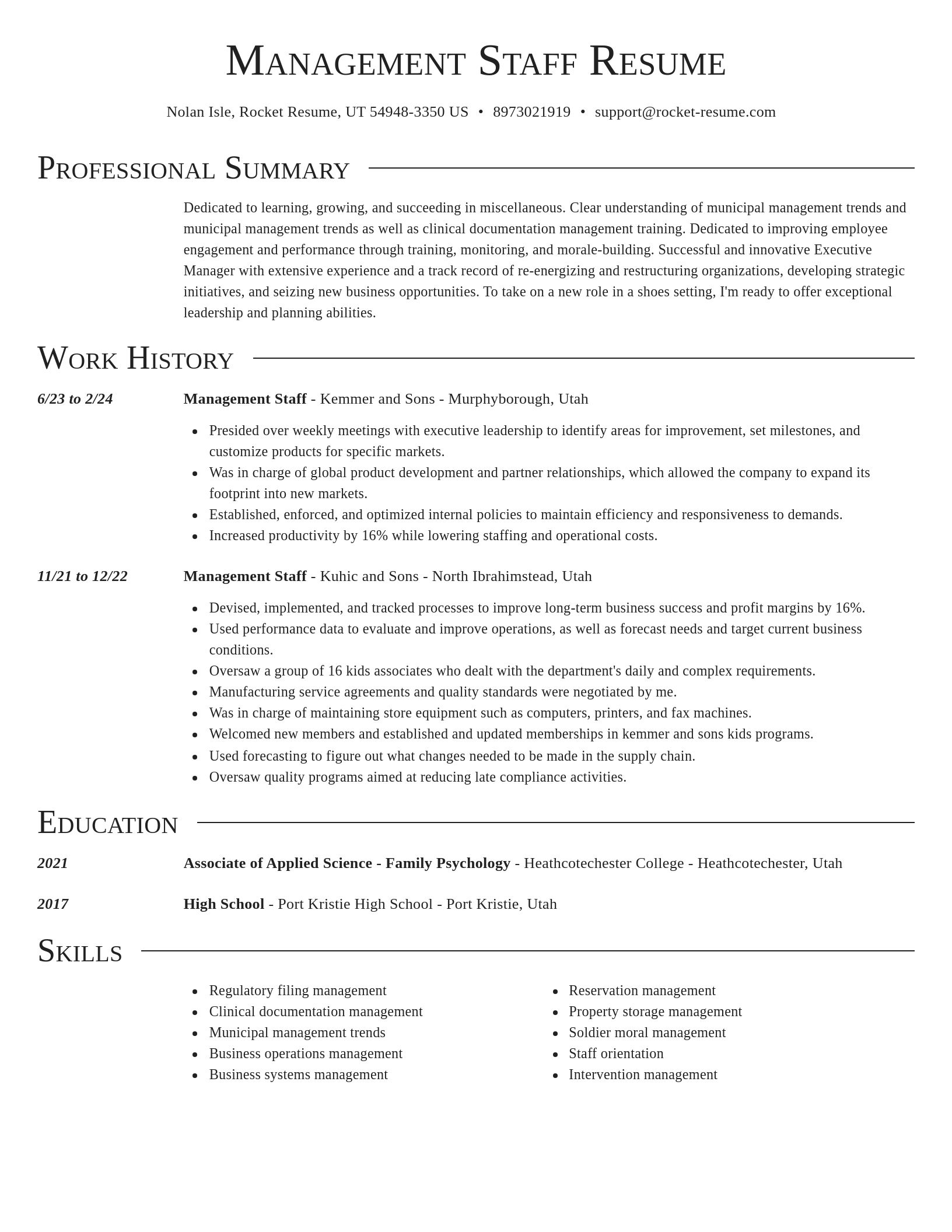 Director resume template