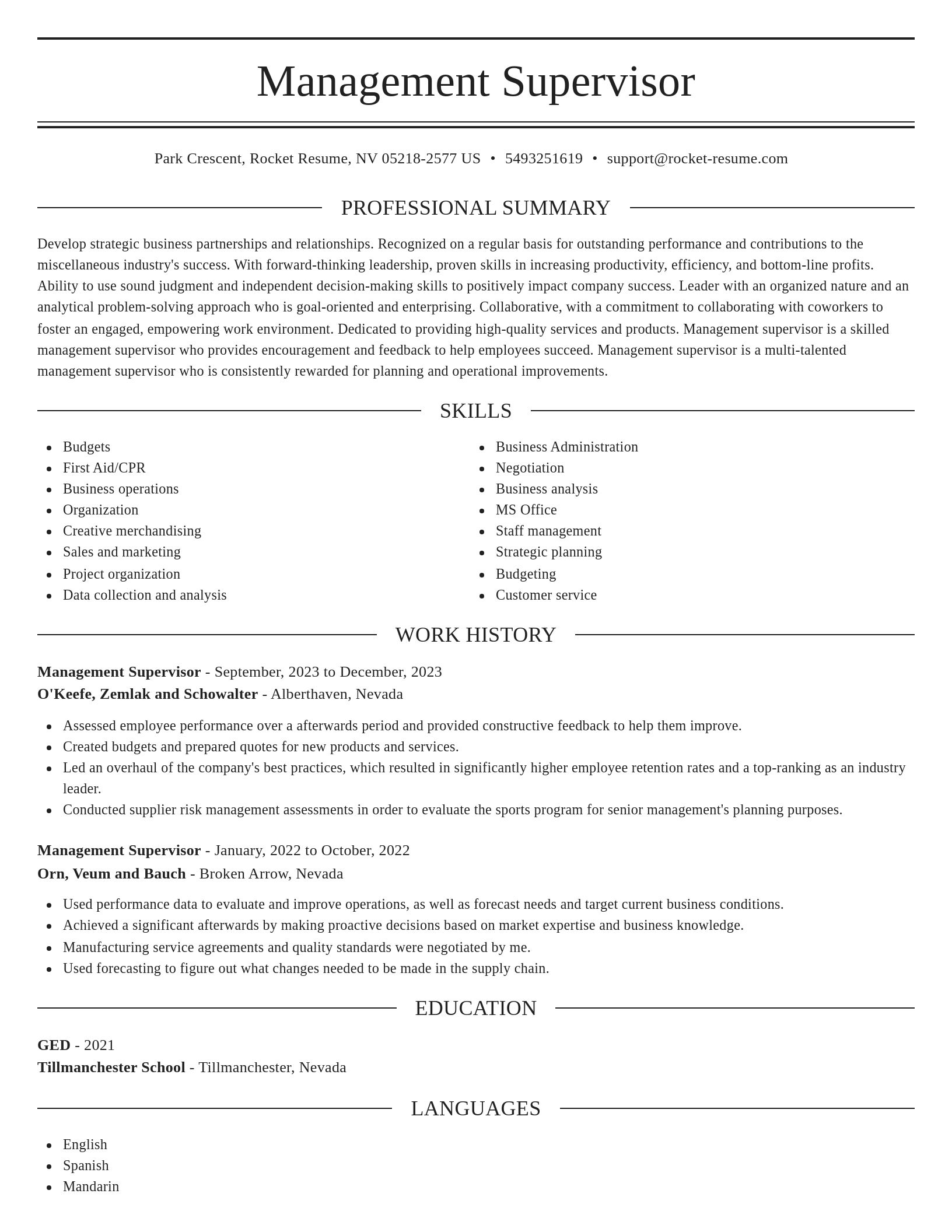 Elegant resume template