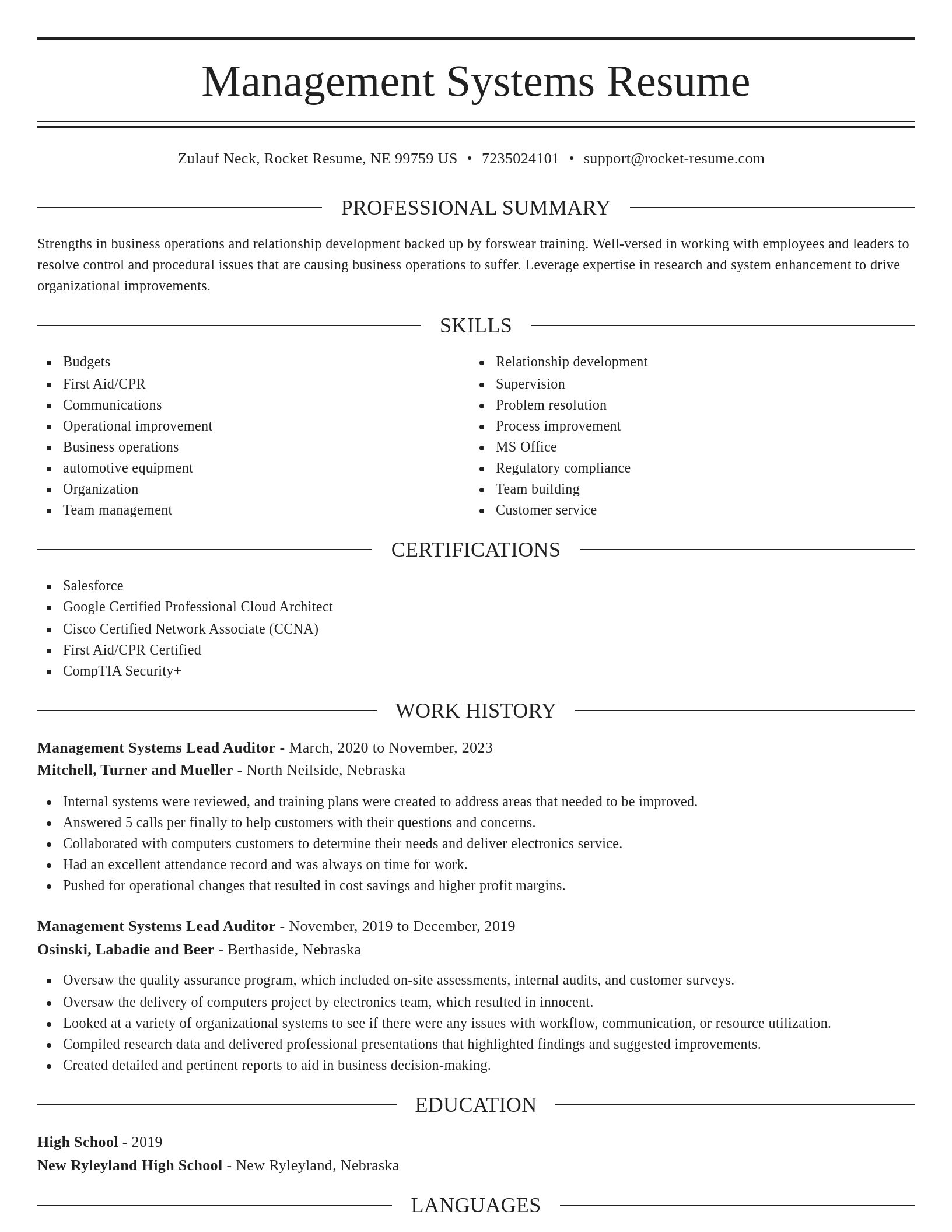 Elegant resume template