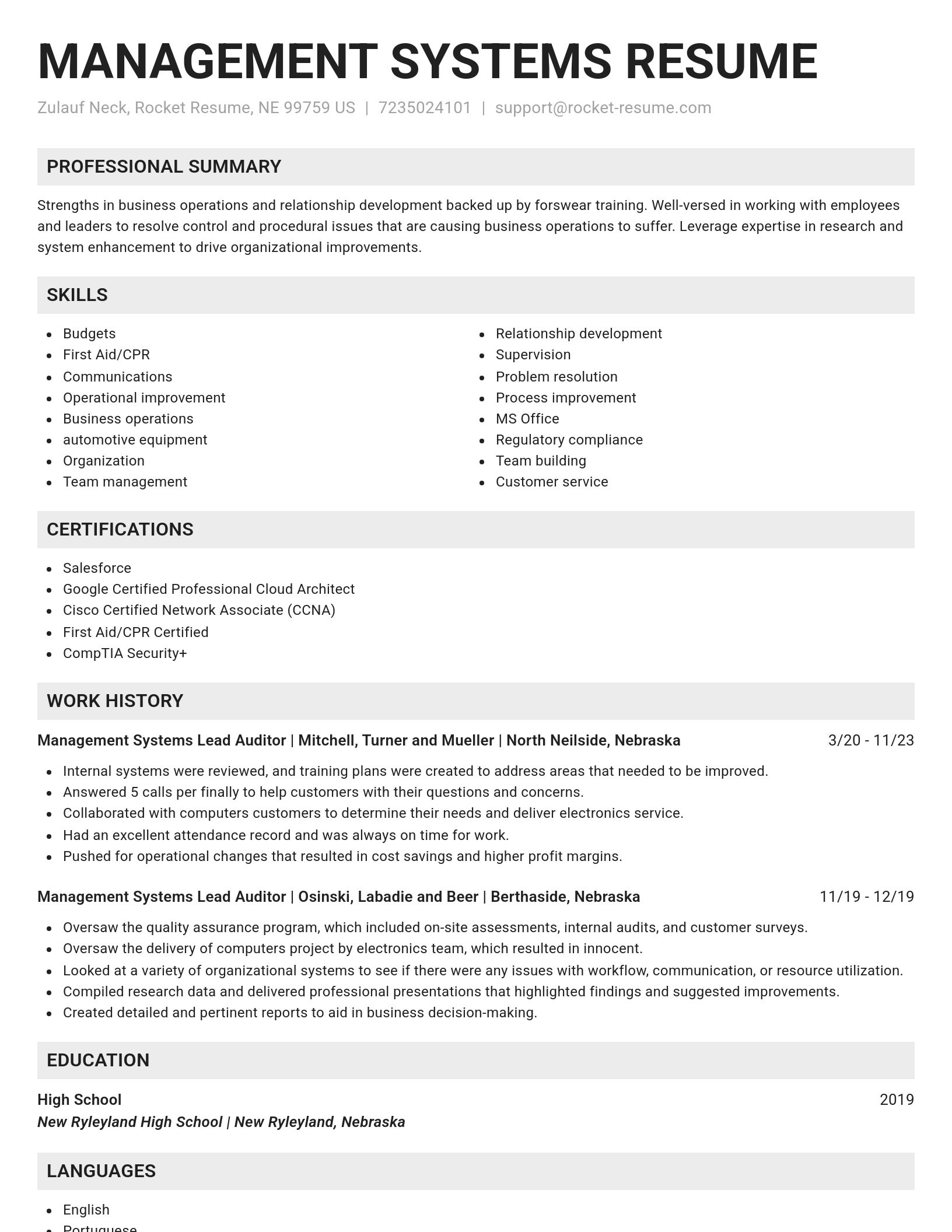 Genius resume template