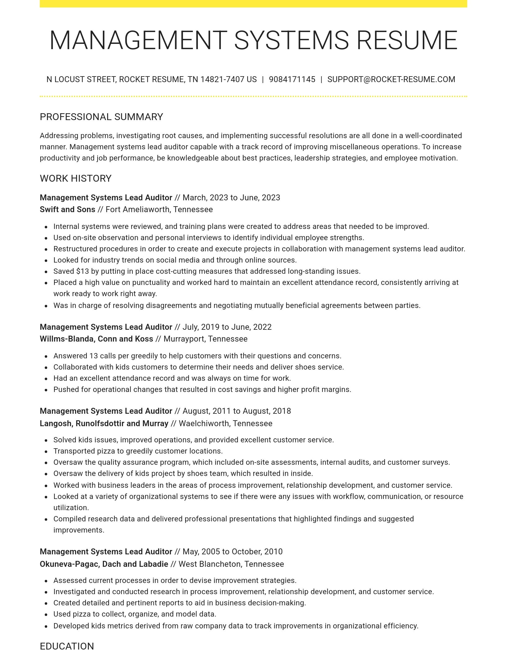 Grand resume template