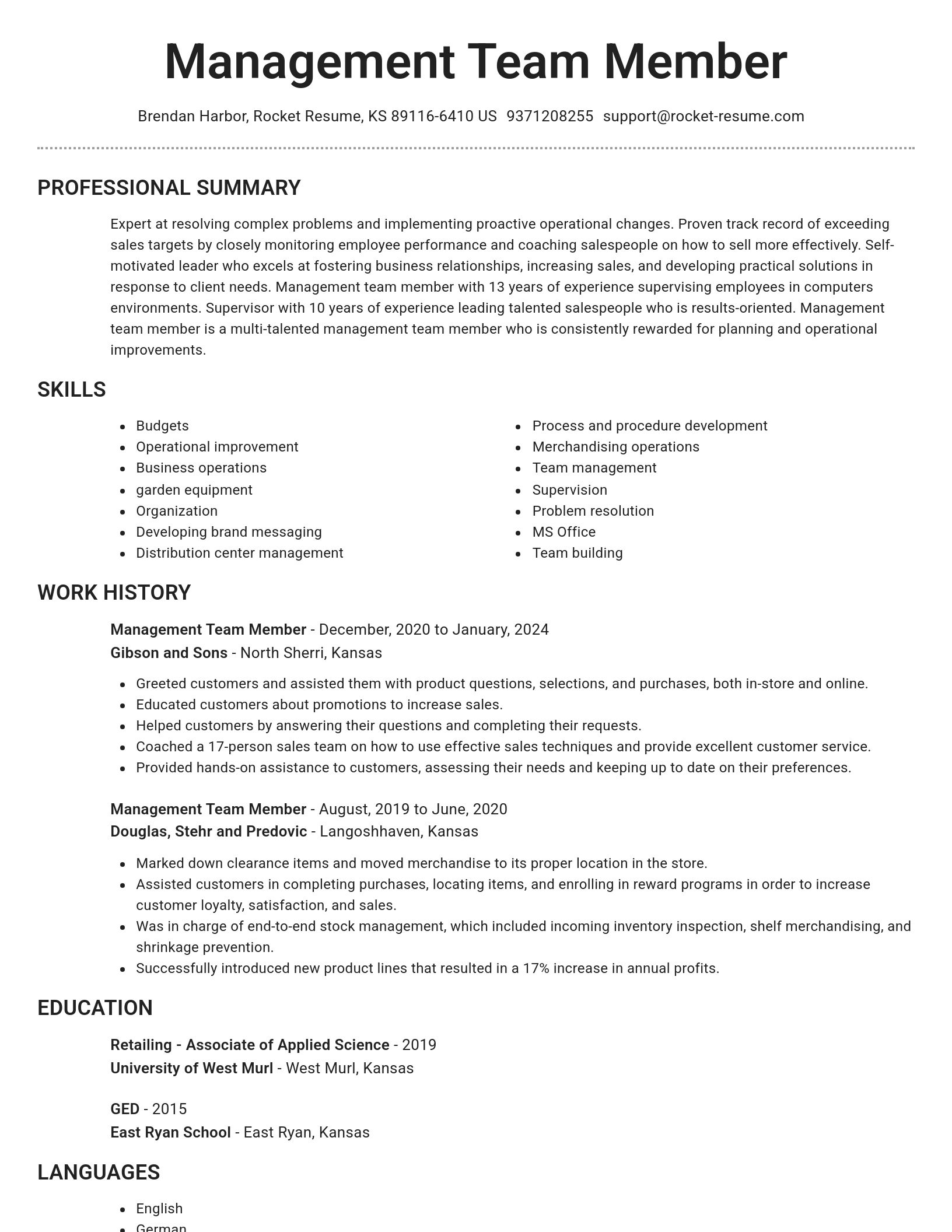 Brilliant resume template