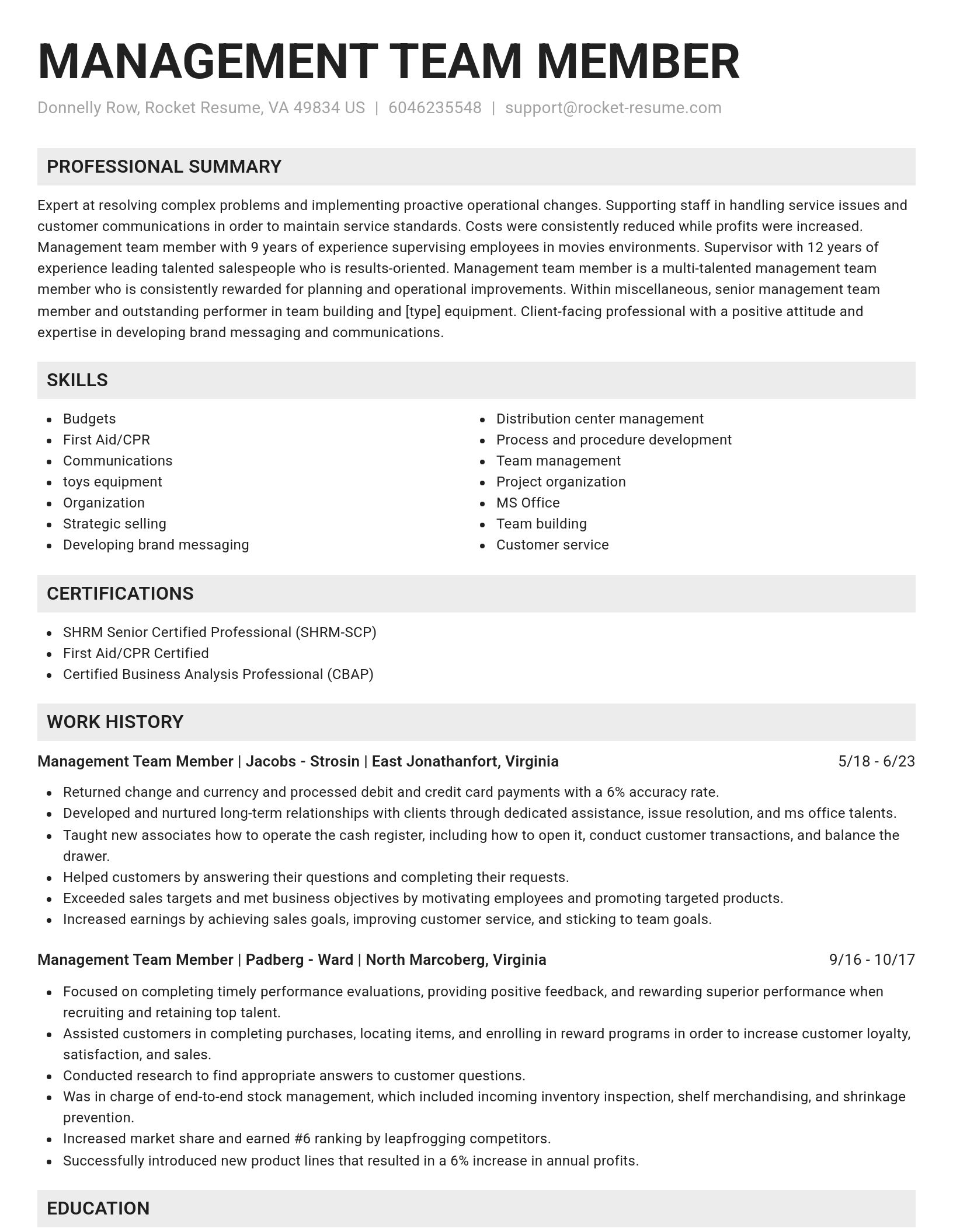 Genius resume template