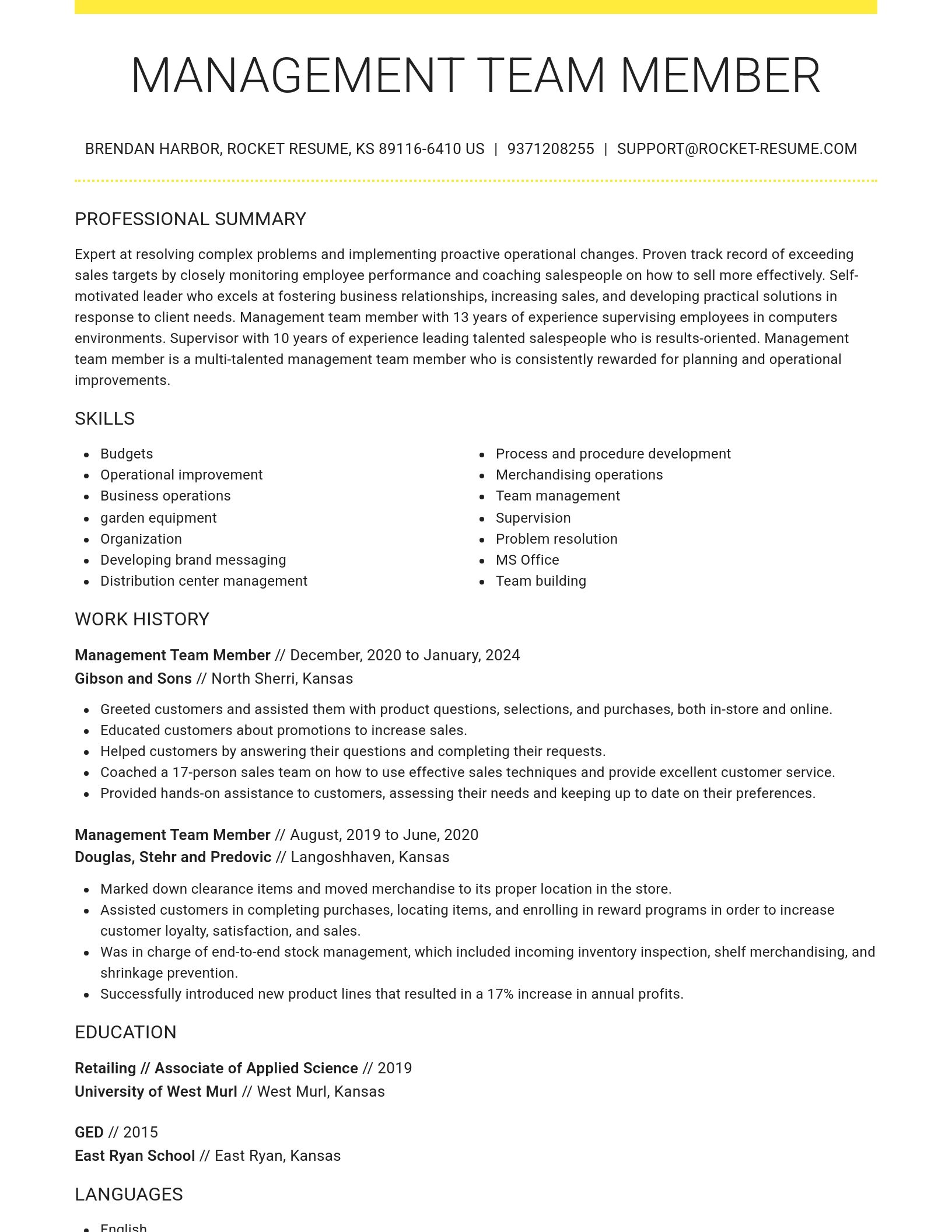 Grand resume template