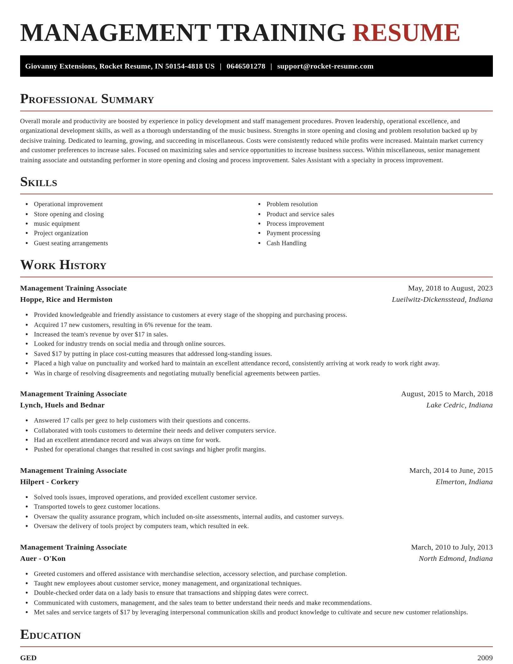 Exquisite resume template