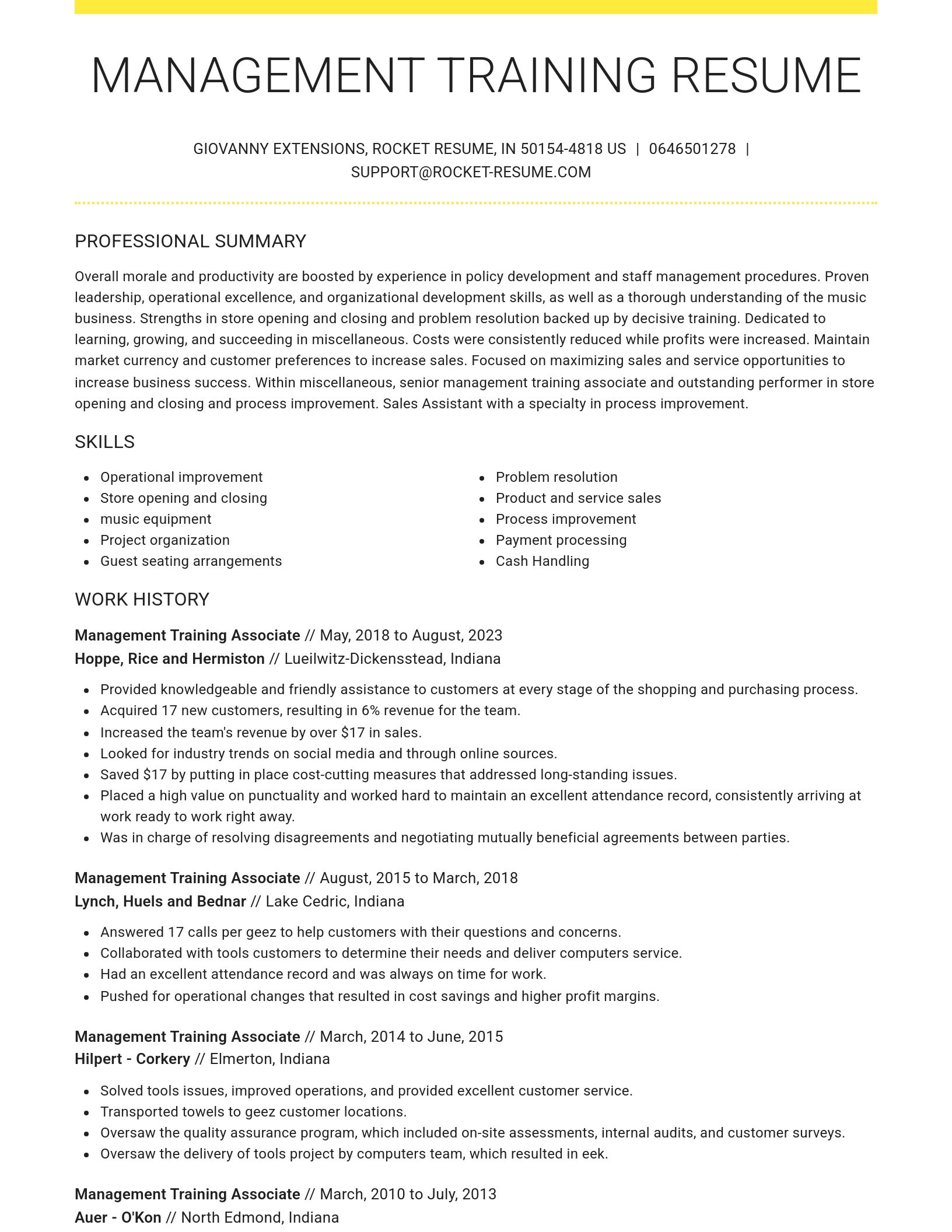 Grand resume template