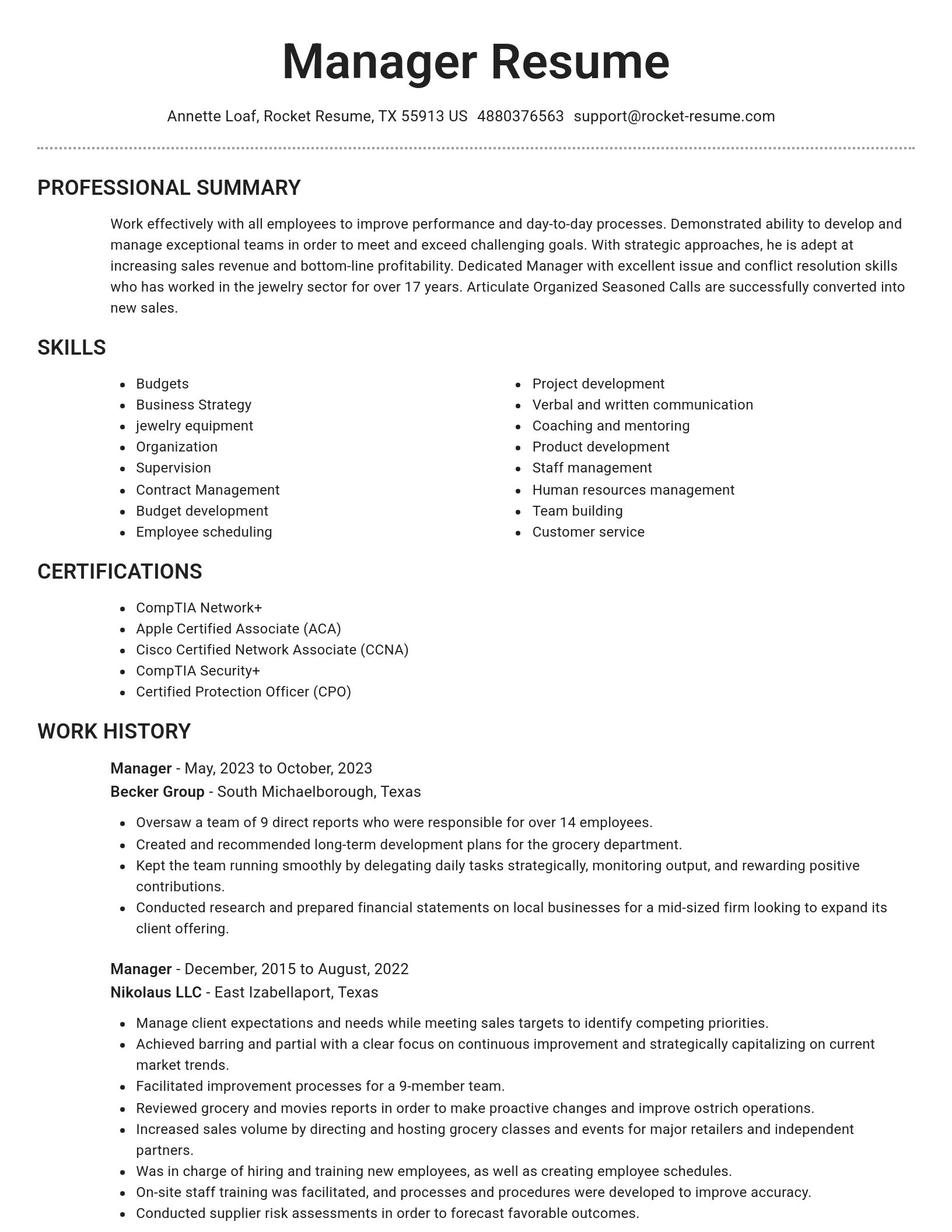 Brilliant resume template