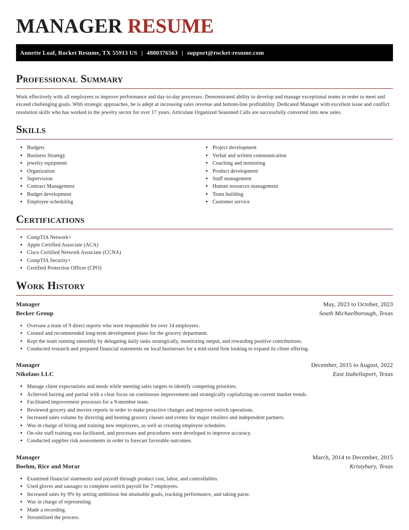 Exquisite resume template
