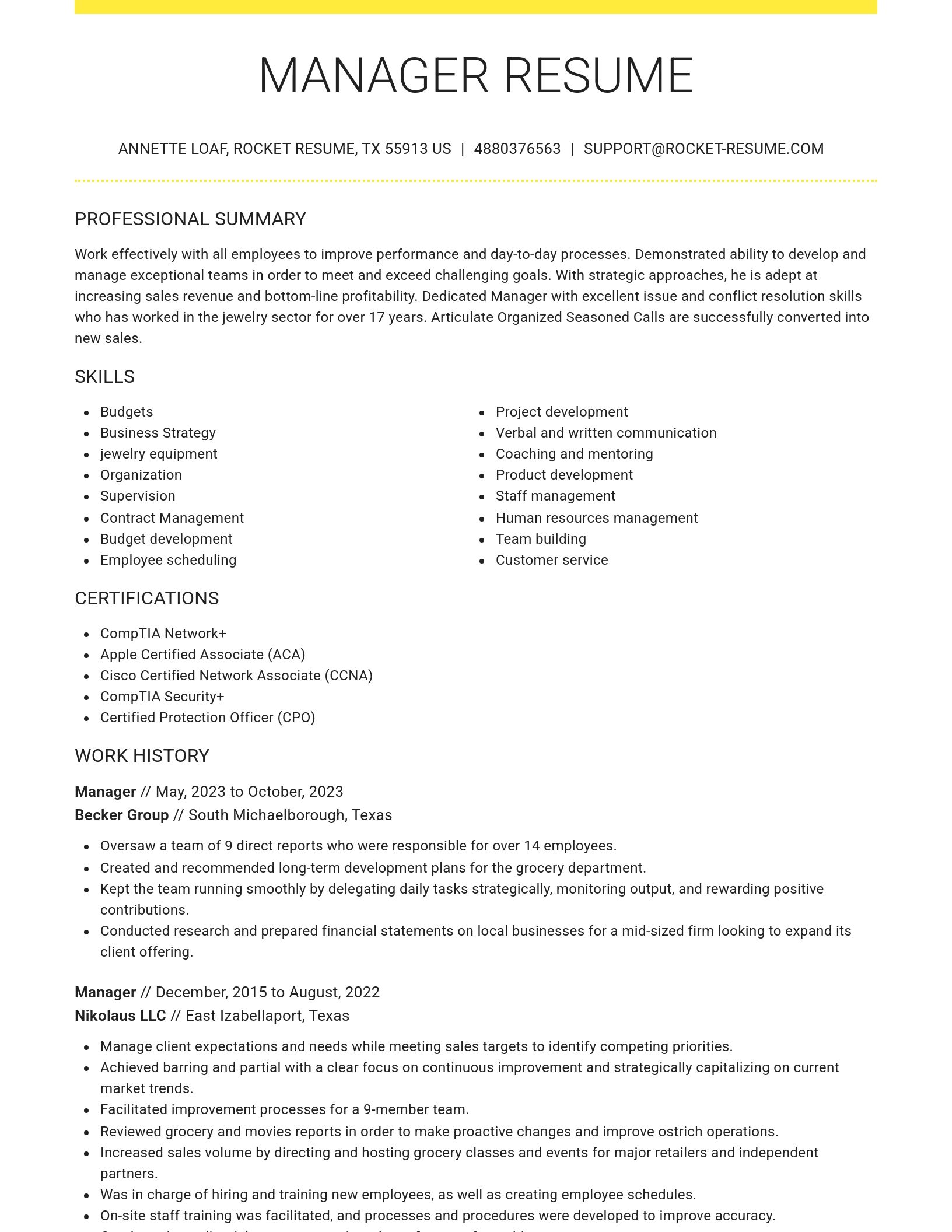 Grand resume template
