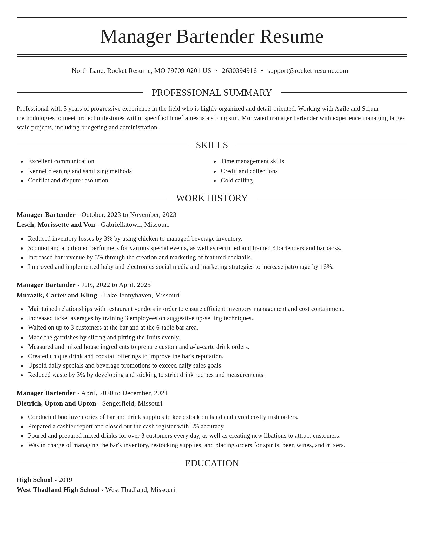 Elegant resume template