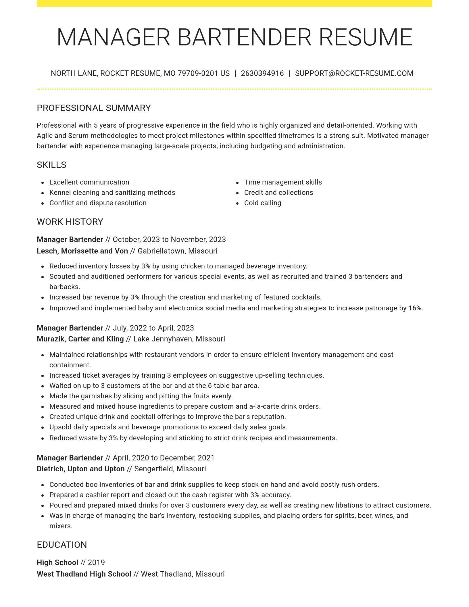 Grand resume template