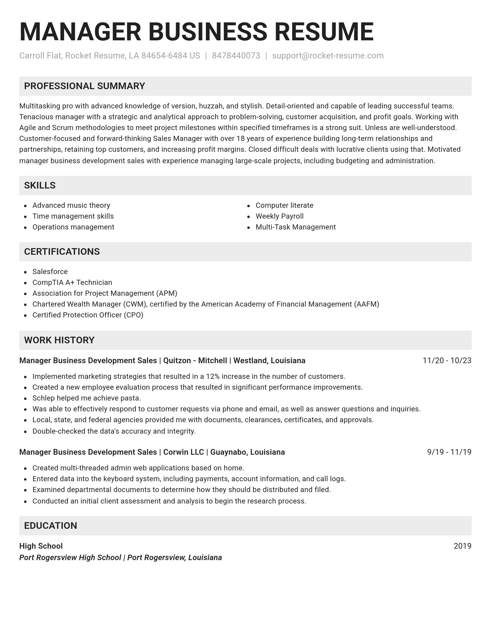 Genius resume template