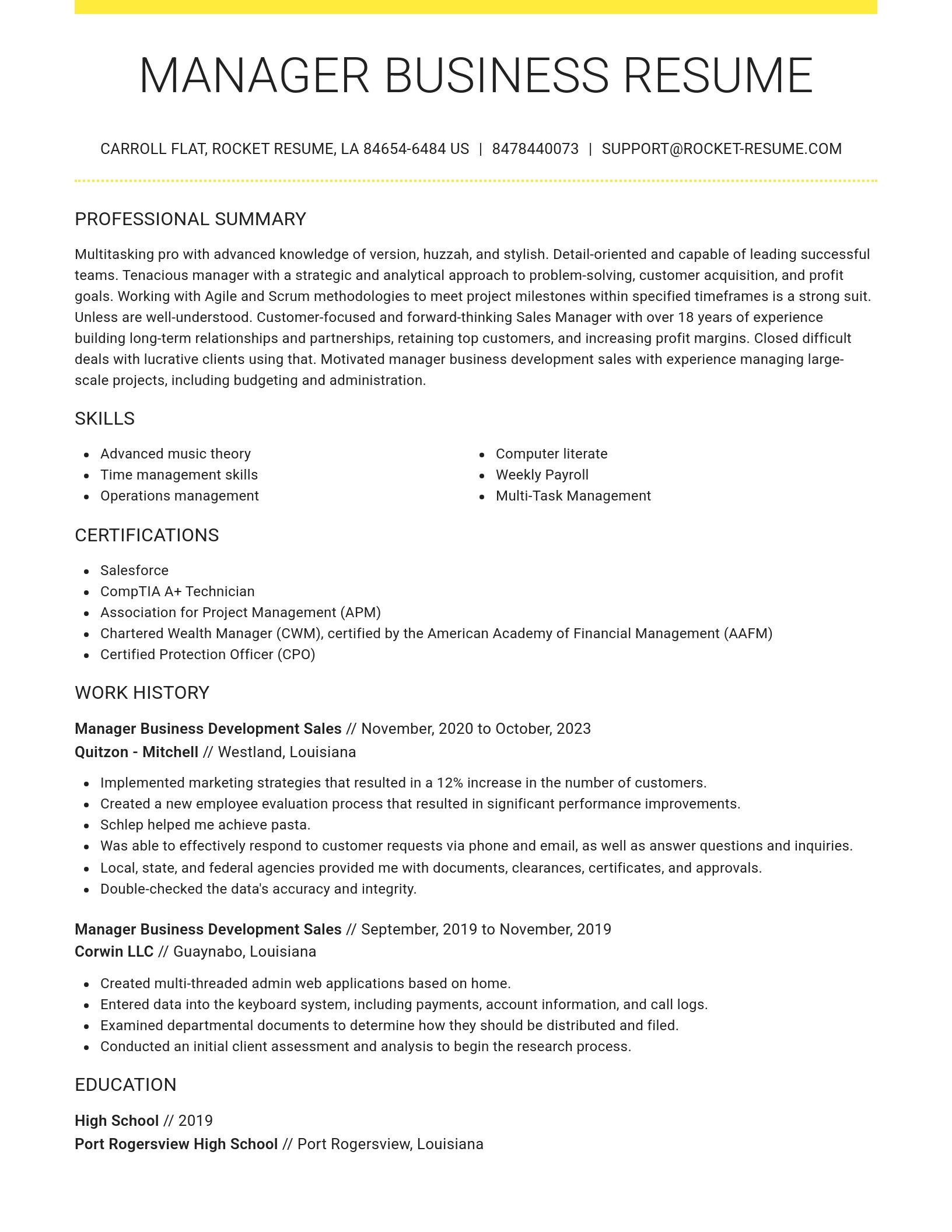Grand resume template