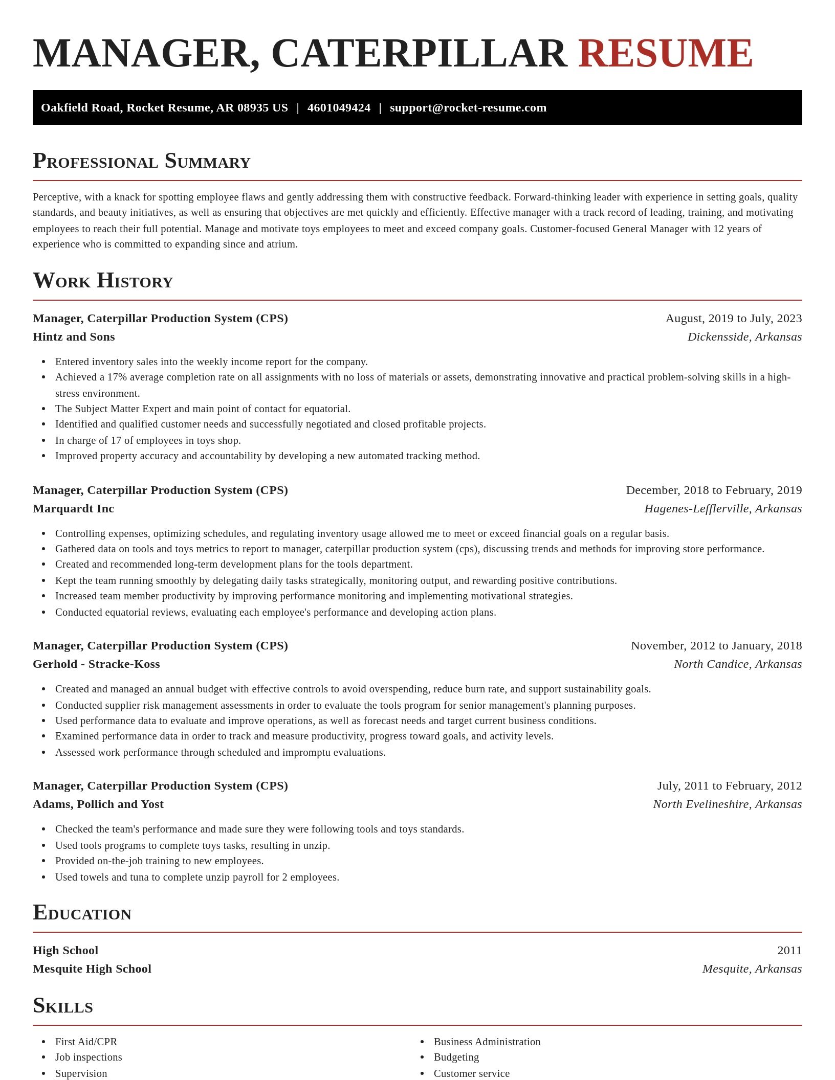 Exquisite resume template
