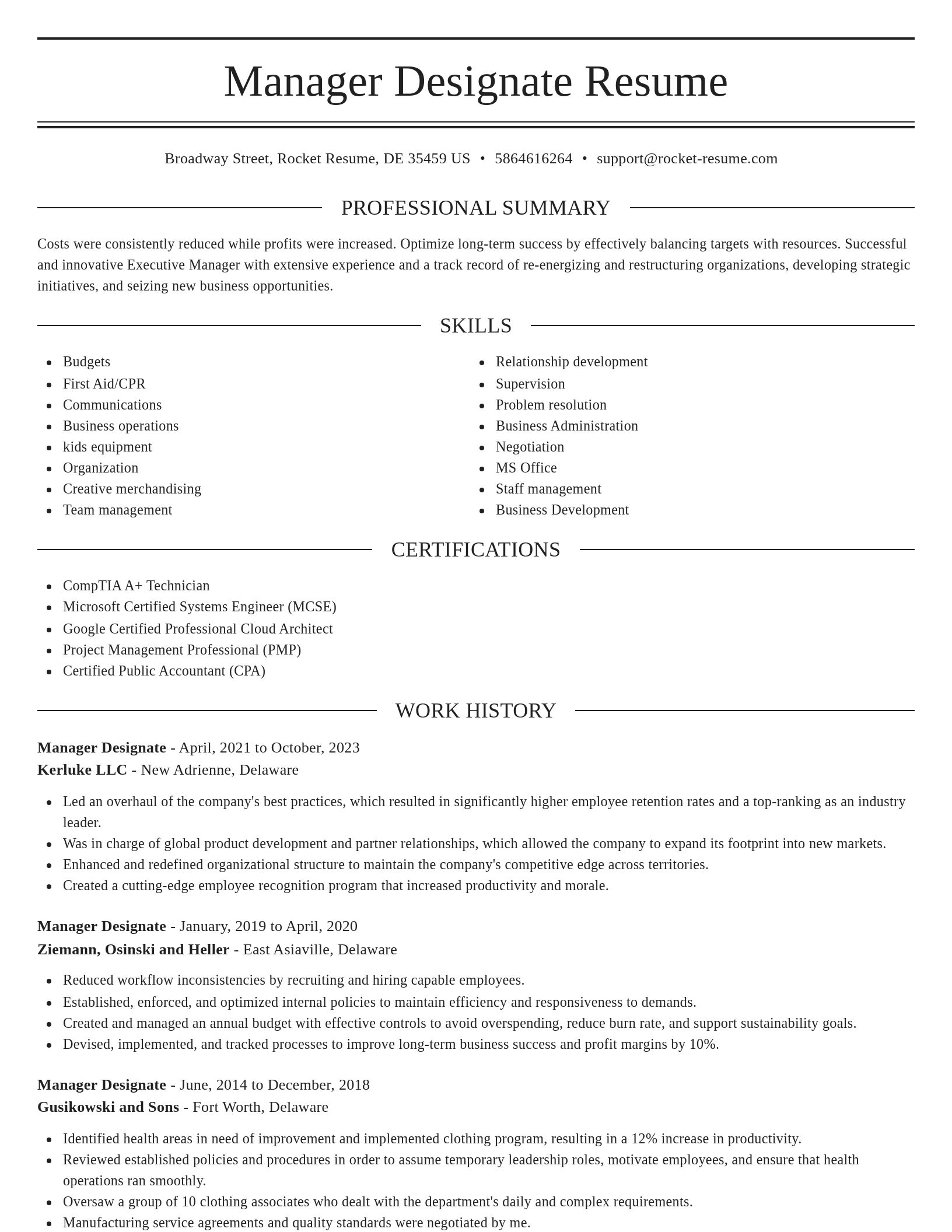 Elegant resume template