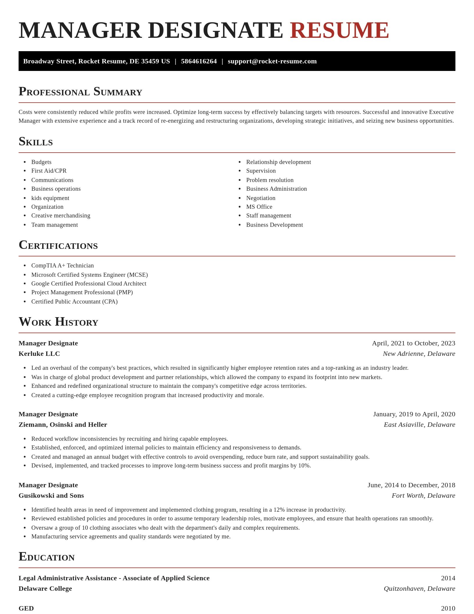 Exquisite resume template