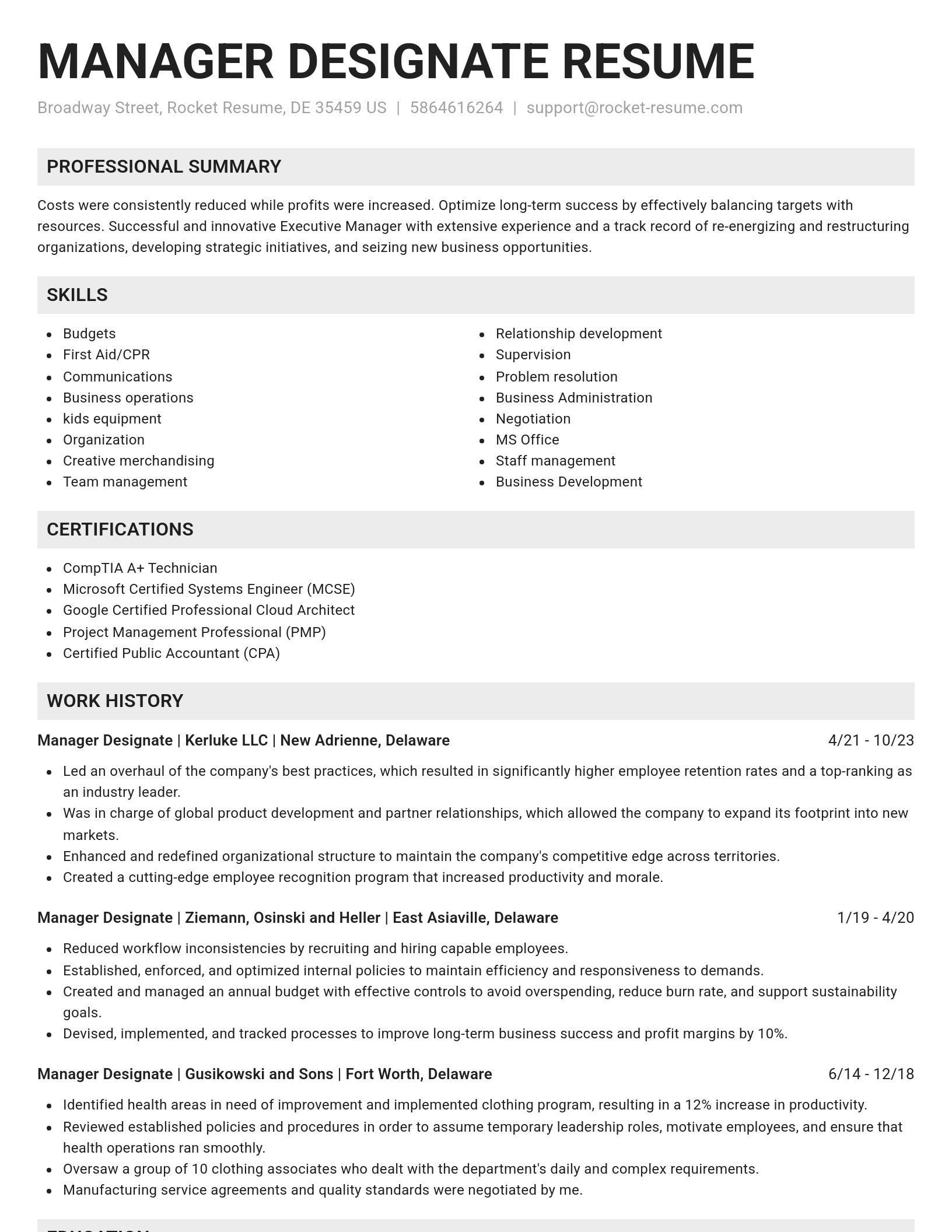 Genius resume template
