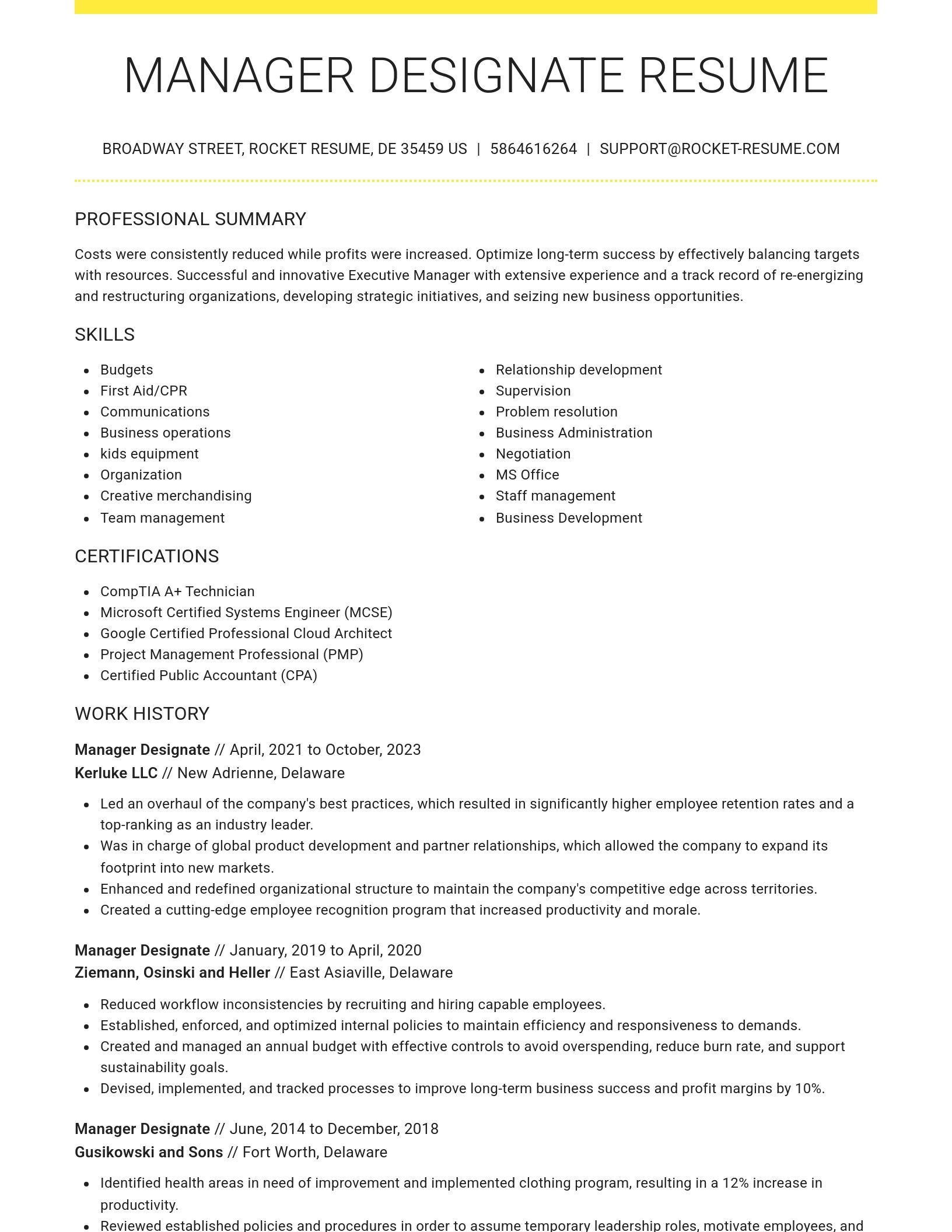 Grand resume template